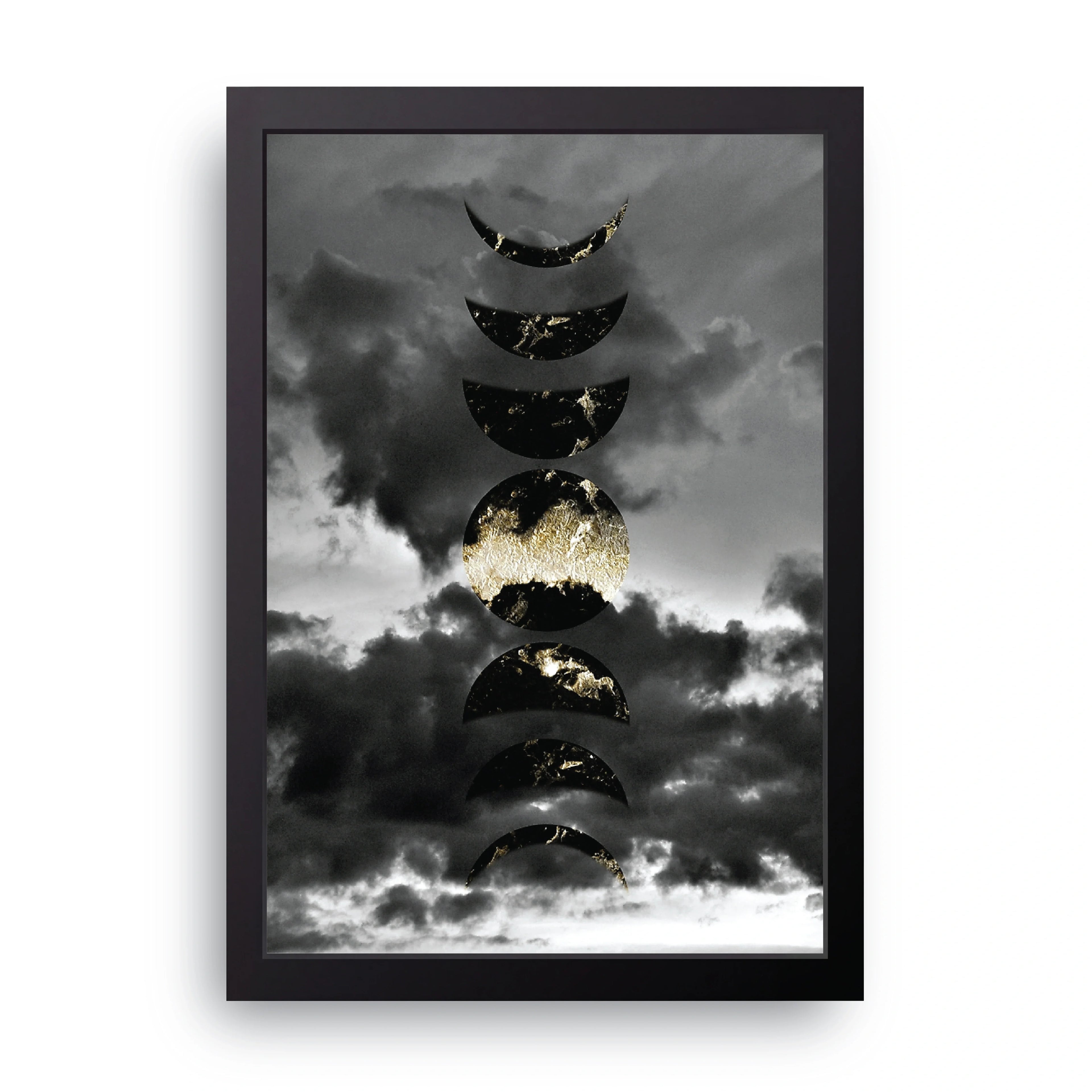 Golden Phases framed wall art print — HIBR