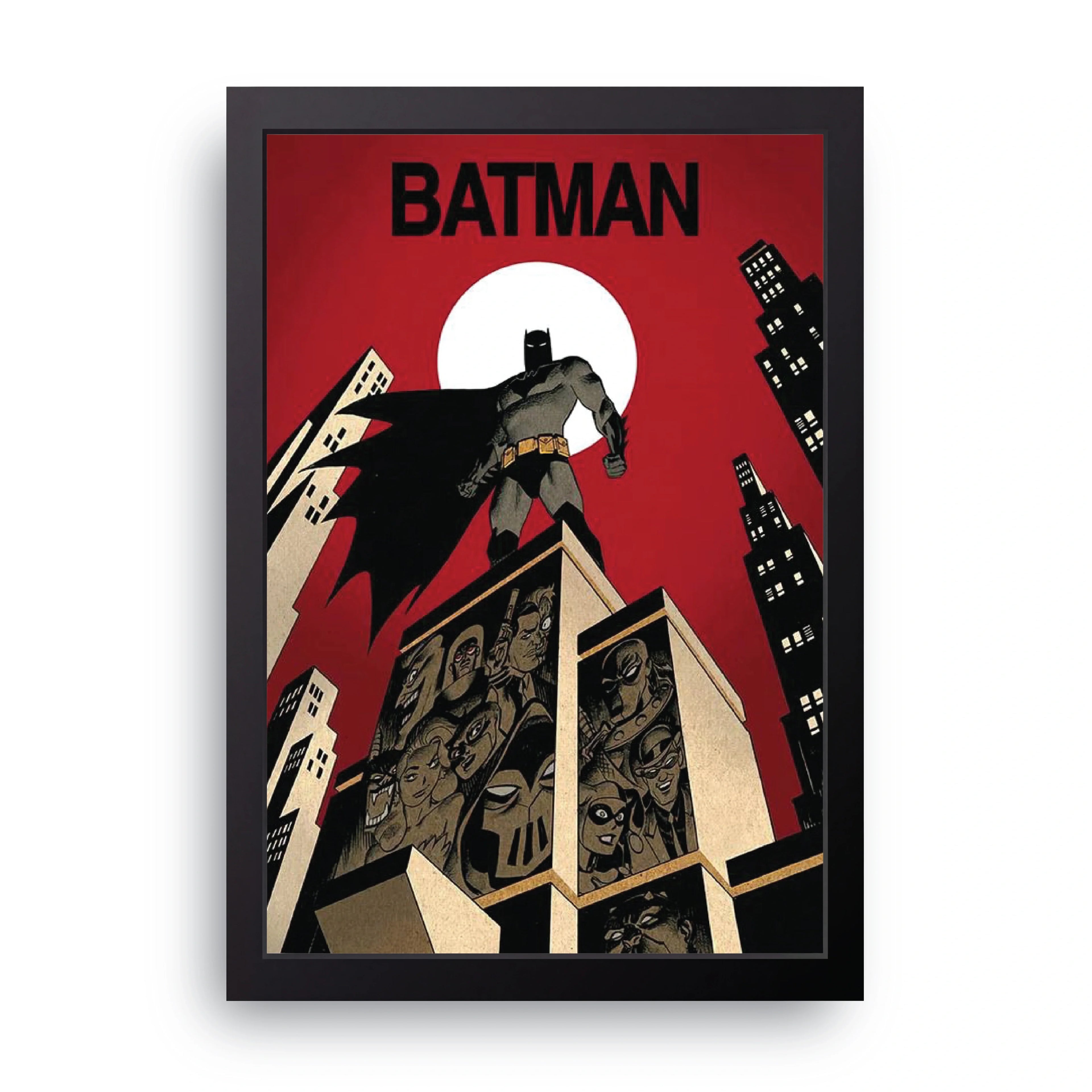 Batman Skyline framed wall art print — HIBR