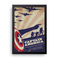 Captain America Propaganda framed wall art print — HIBR