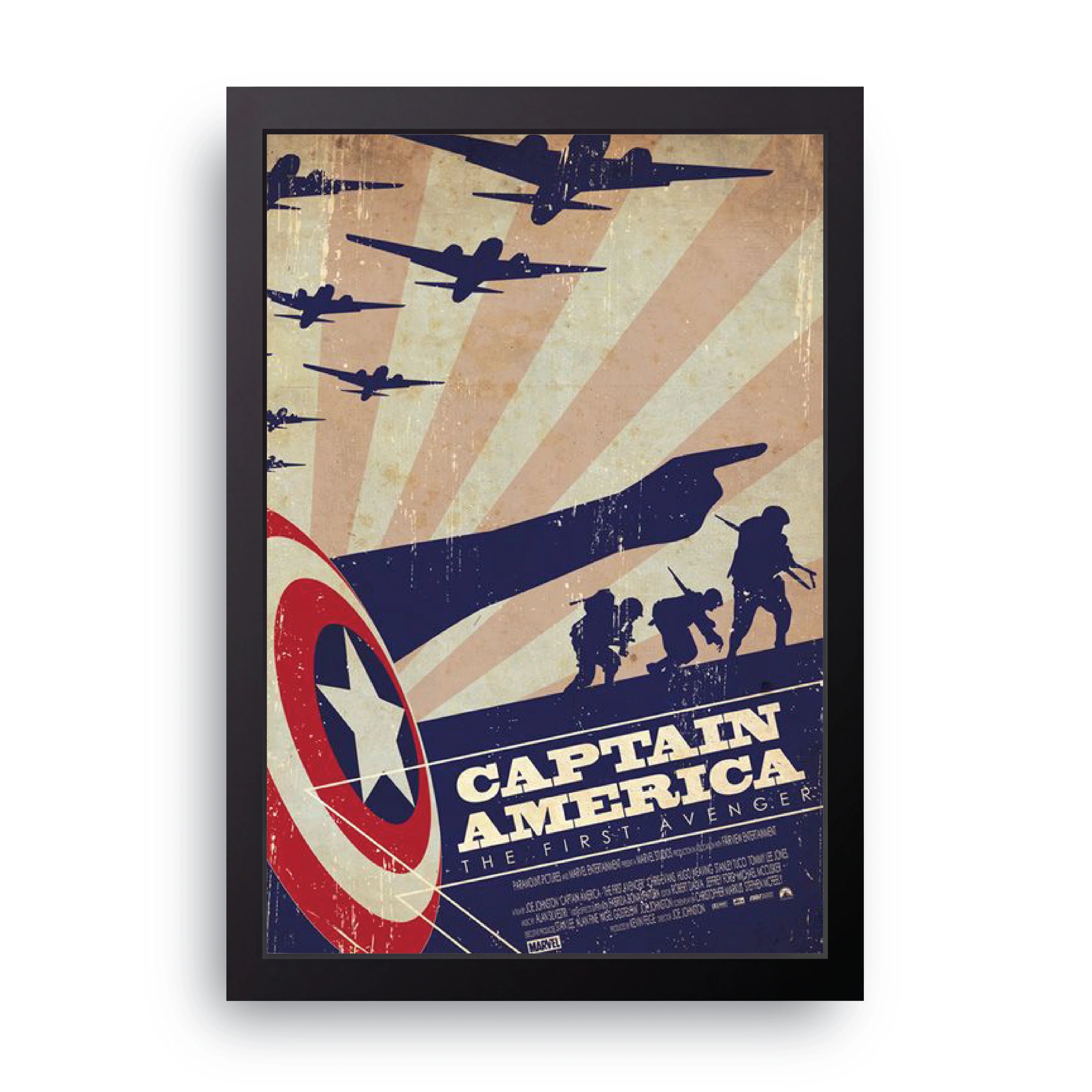 Captain America Propaganda framed wall art print — HIBR