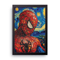 Spider-Man Starry Night framed wall art print — HIBR