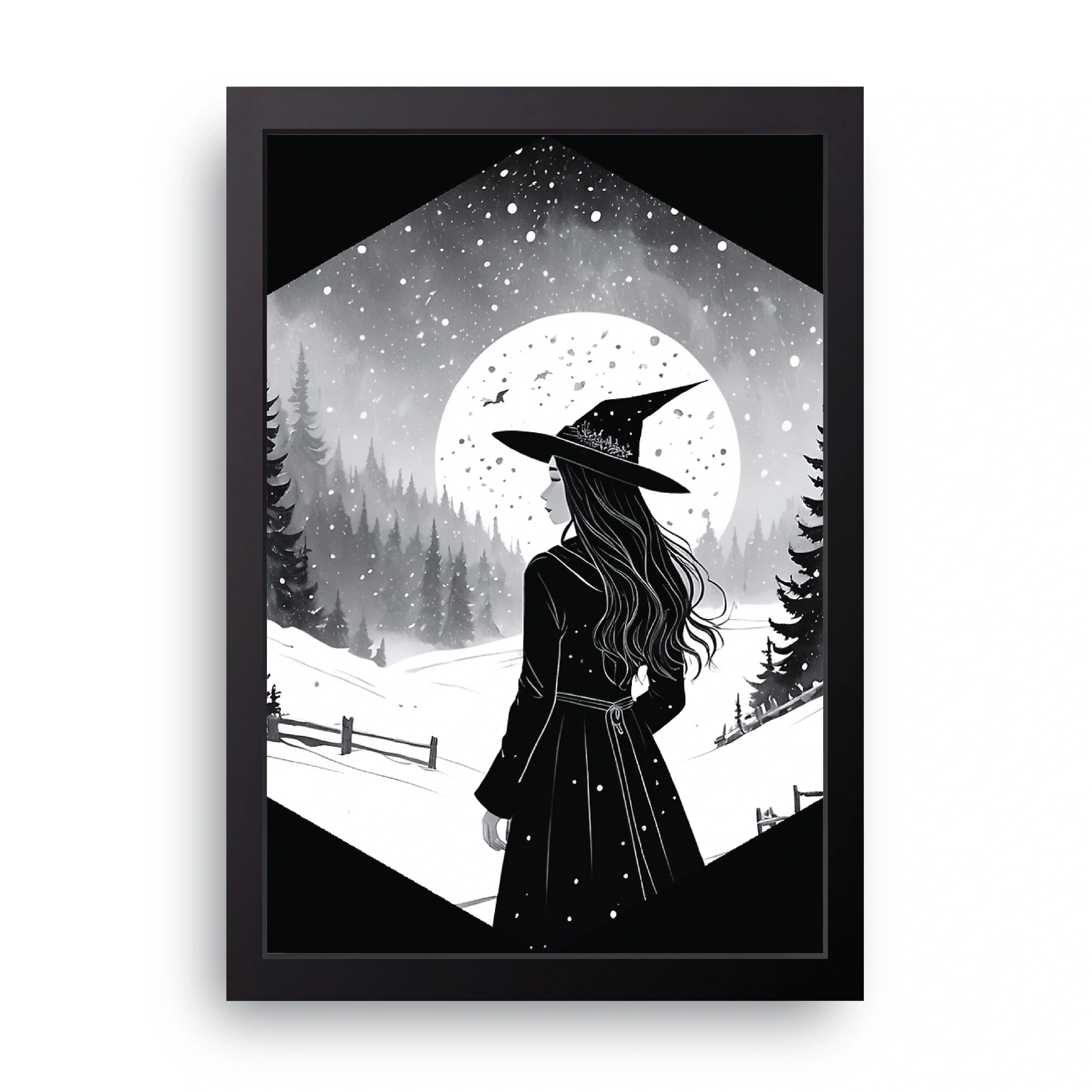 Winter Witch framed wall art print — HIBR
