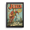 Joker Happy Face framed wall art print — HIBR