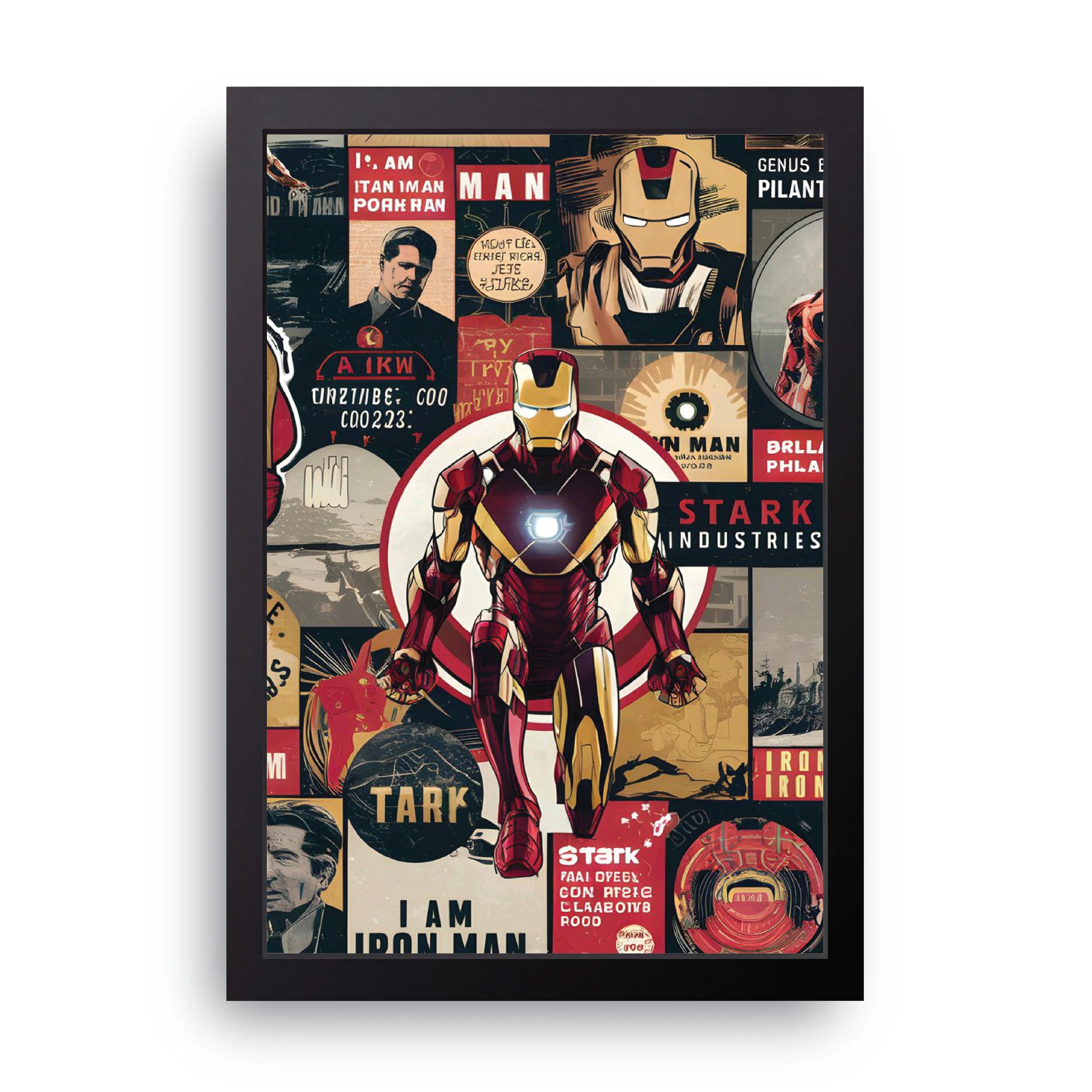 Iron Man Collage framed wall art print — HIBR