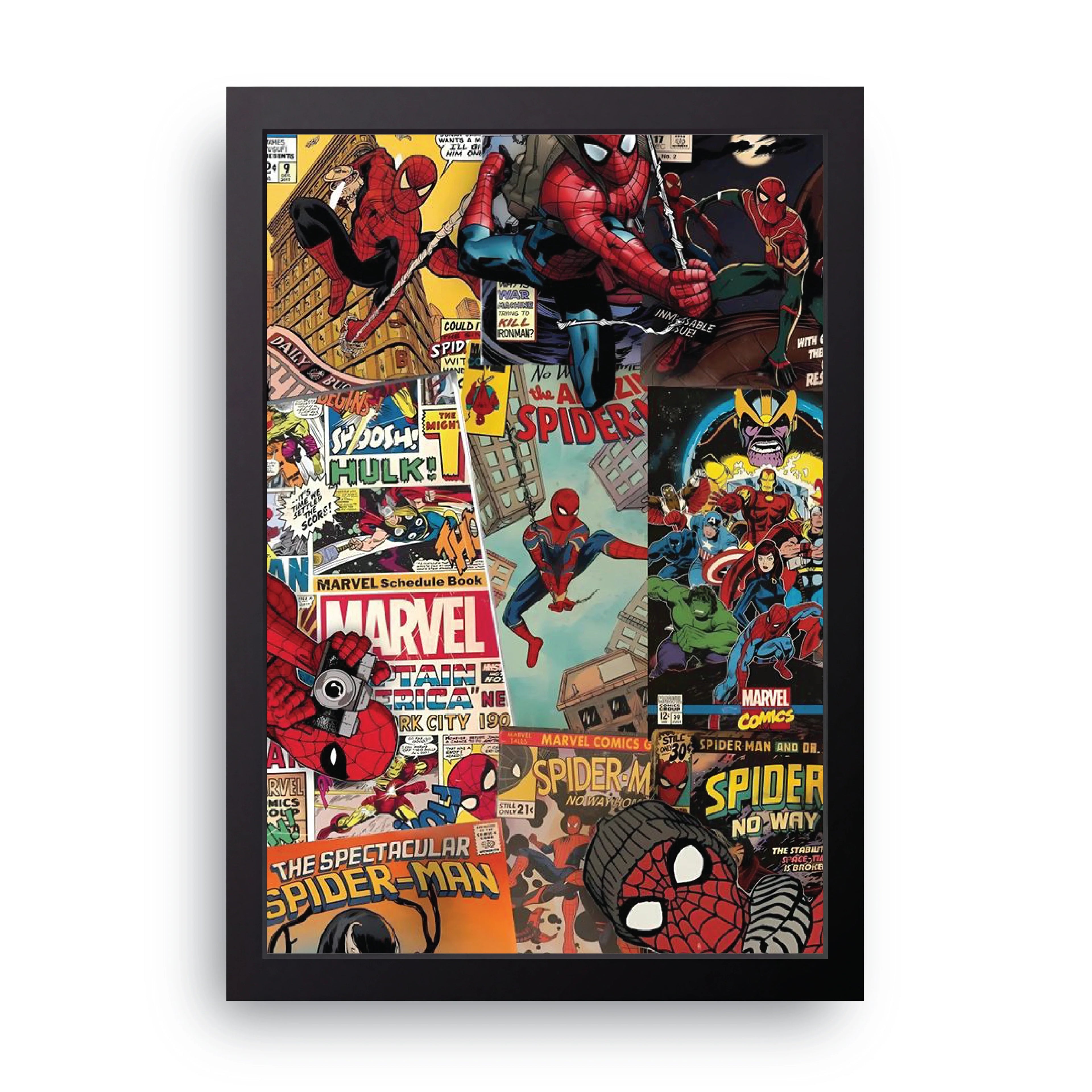 Spider-Man Collage framed wall art print — HIBR