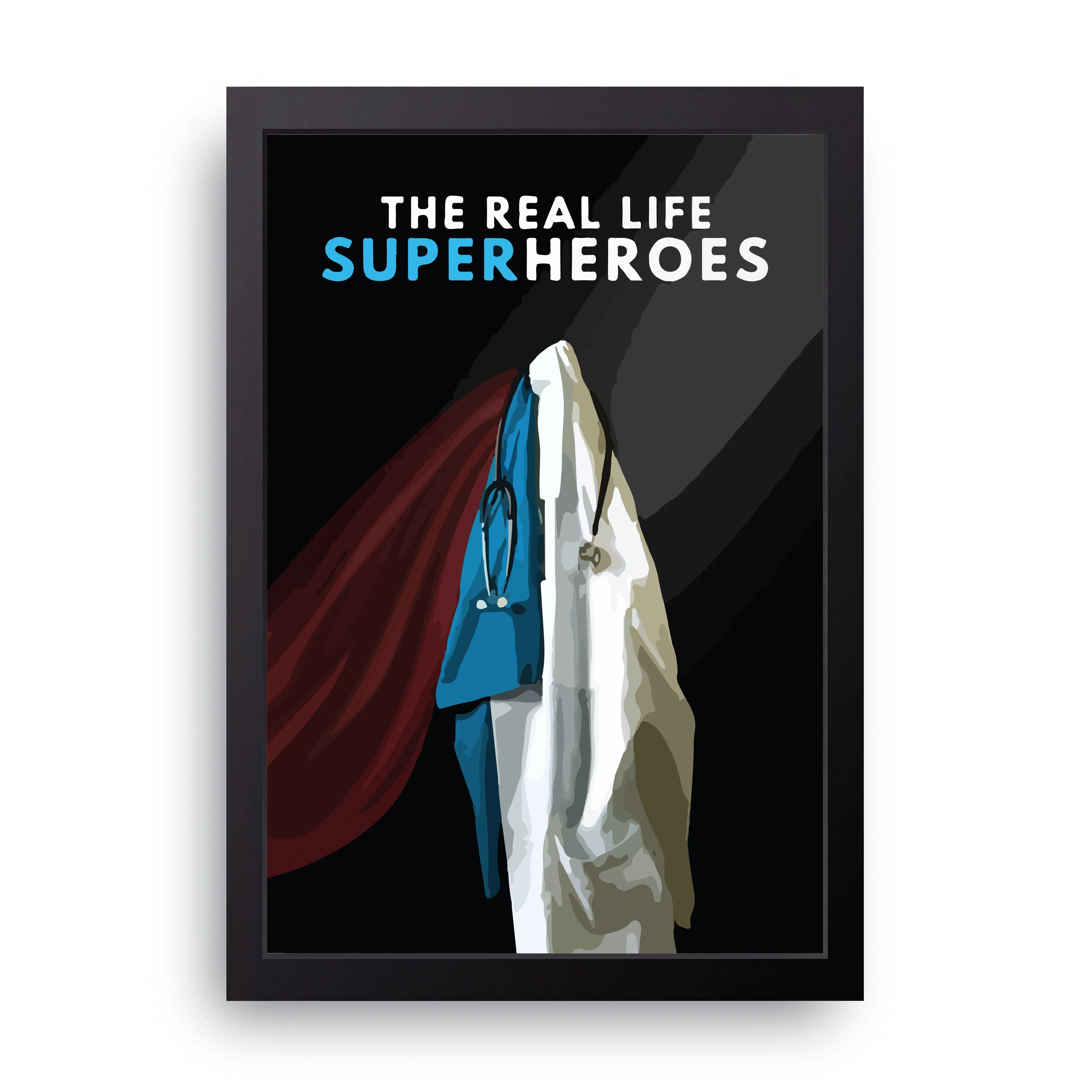 Real Life Superheroes framed wall art print — HIBR