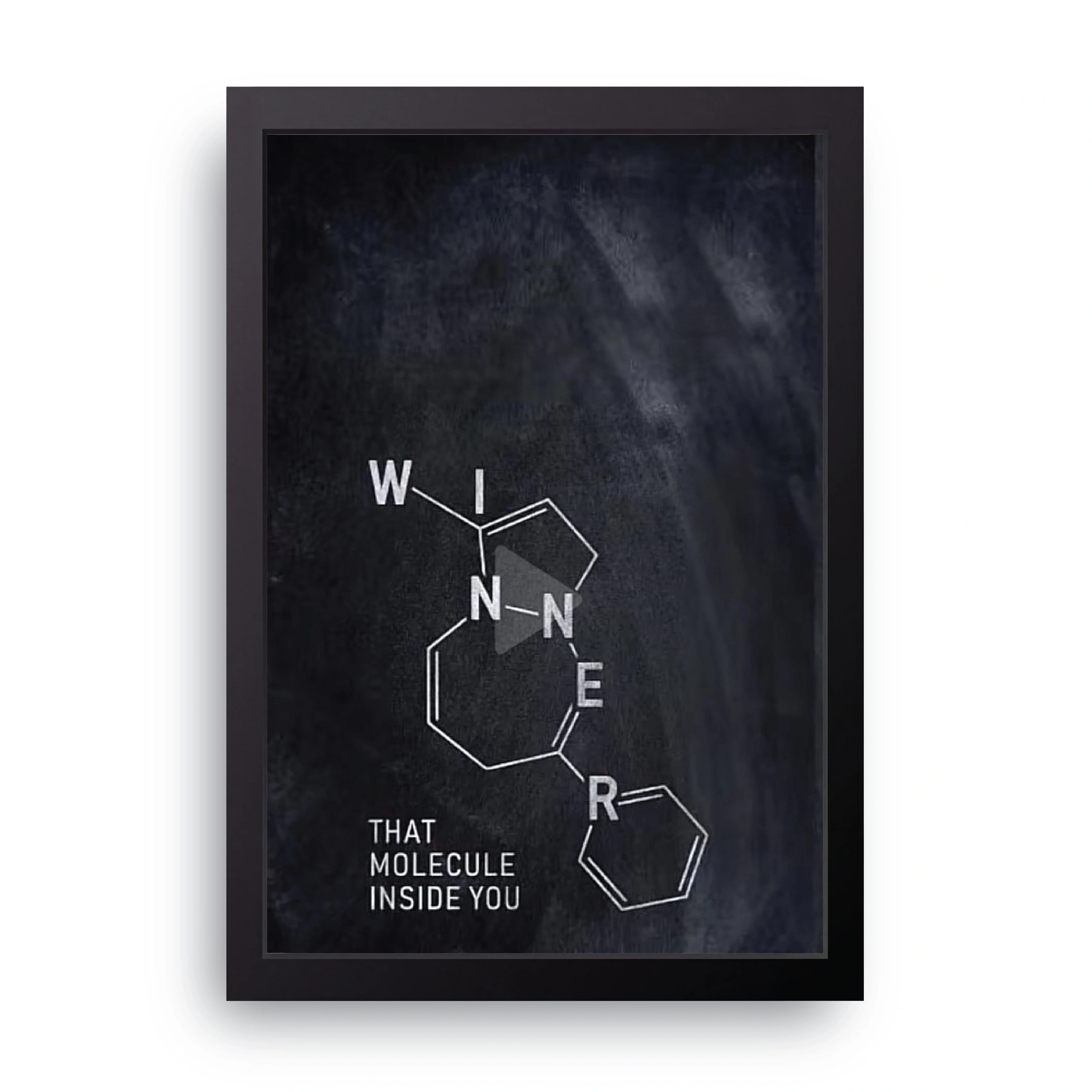 Winner Molecule framed wall art print — HIBR