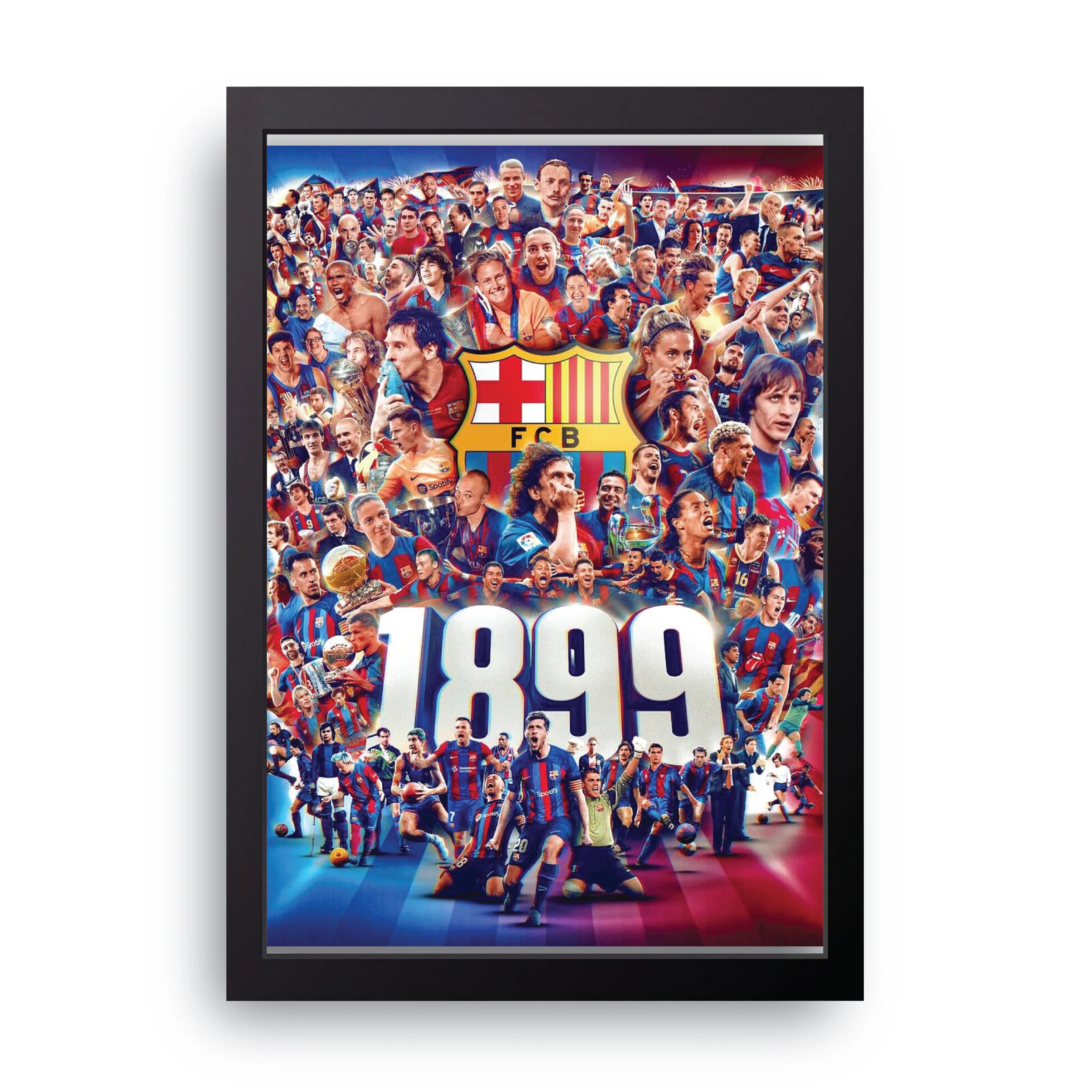 BARCELONA 1899 framed wall art print — HIBR