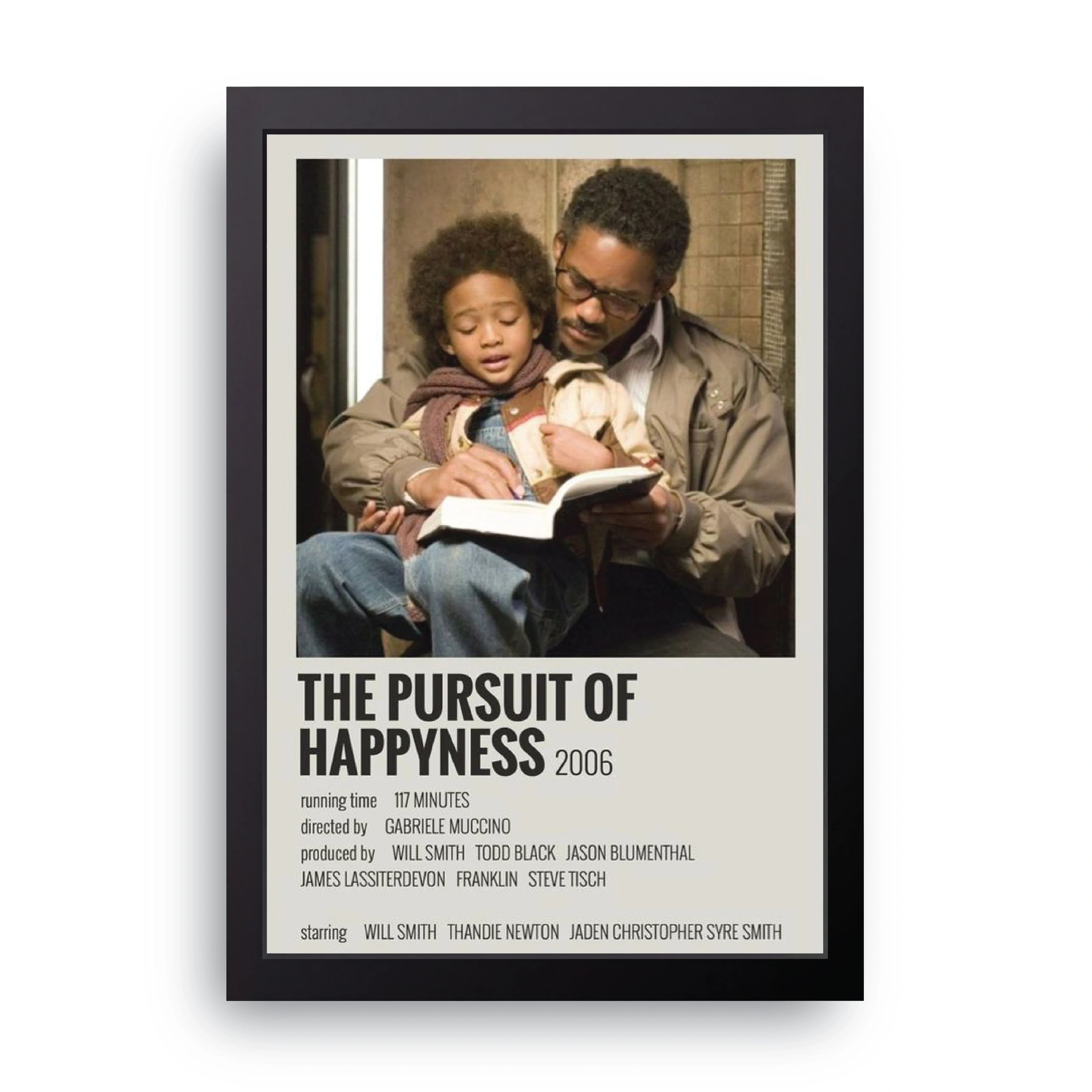 Pursuit Of Happyness framed wall art print — HIBR