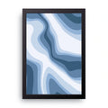 Denim Waves framed wall art print — HIBR