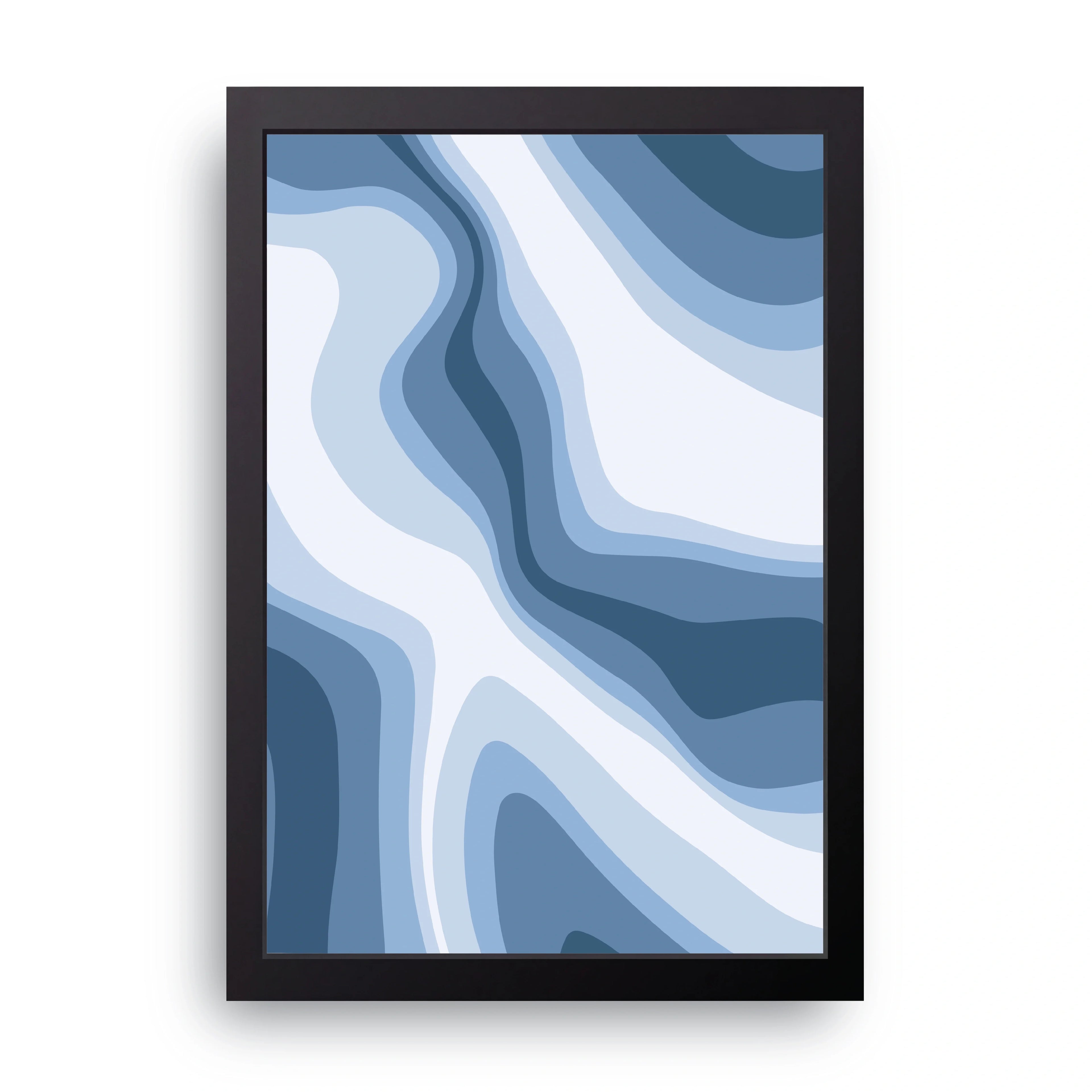 Denim Waves framed wall art print — HIBR