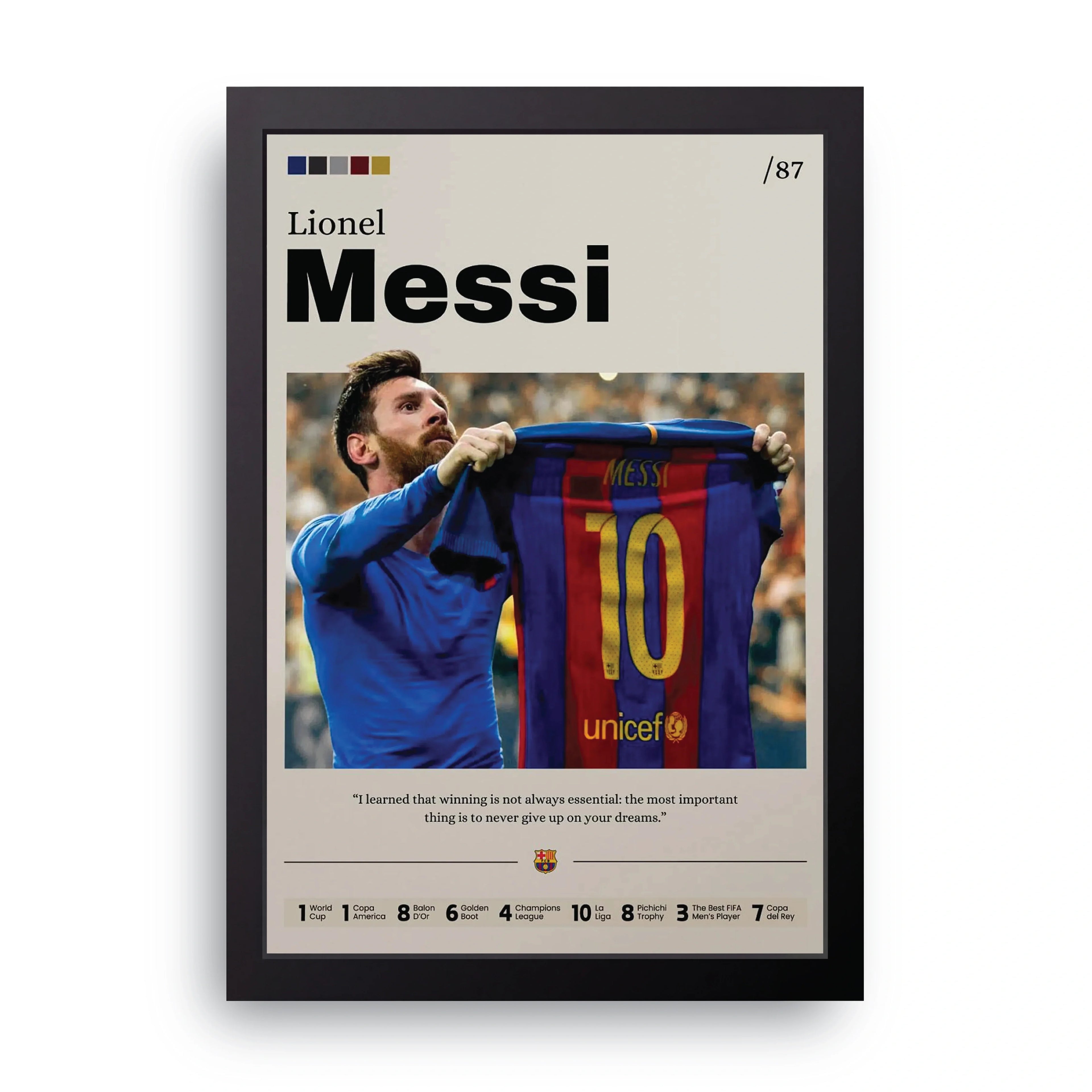 LIONEL MESSI framed wall art print — HIBR