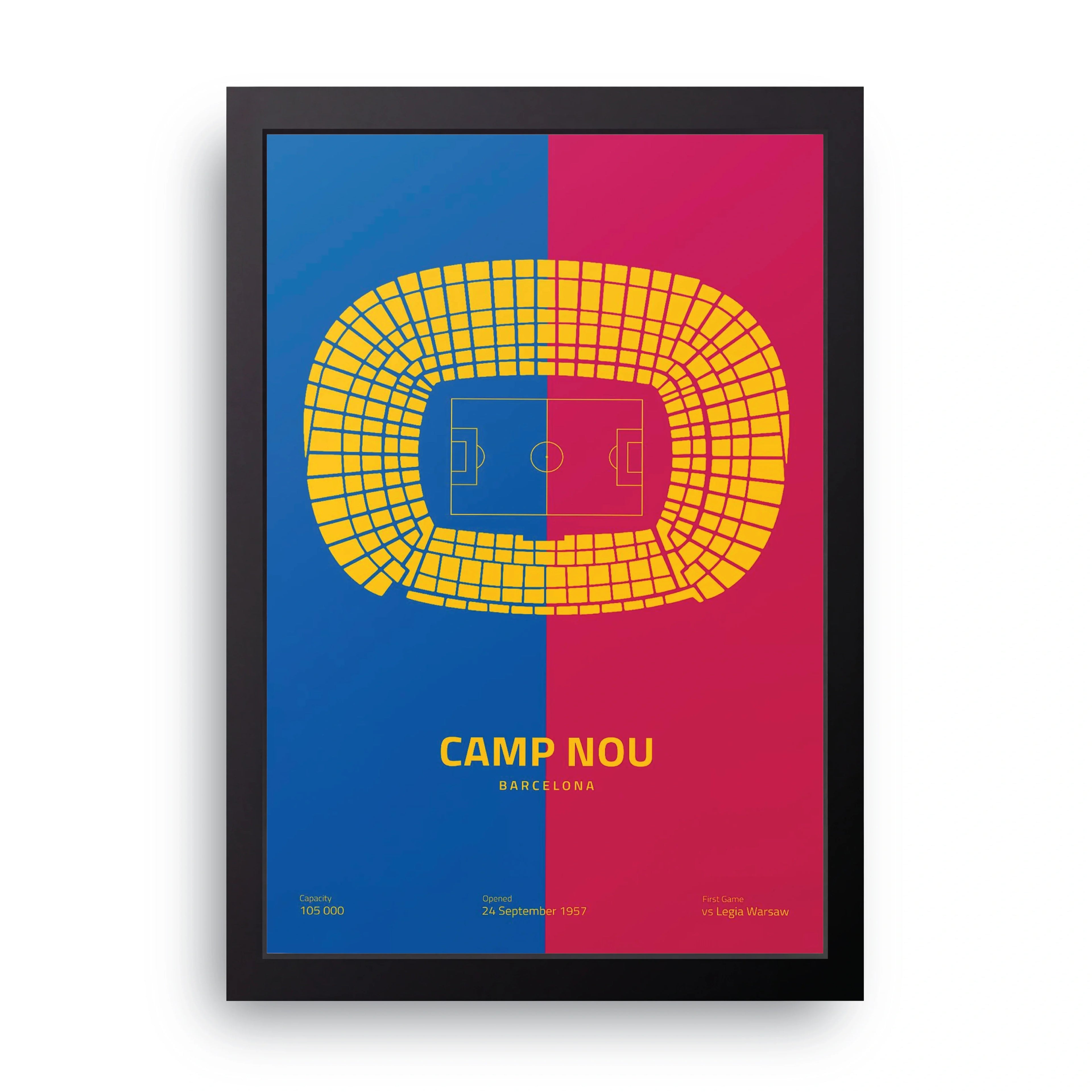 CAMP NOU framed wall art print — HIBR