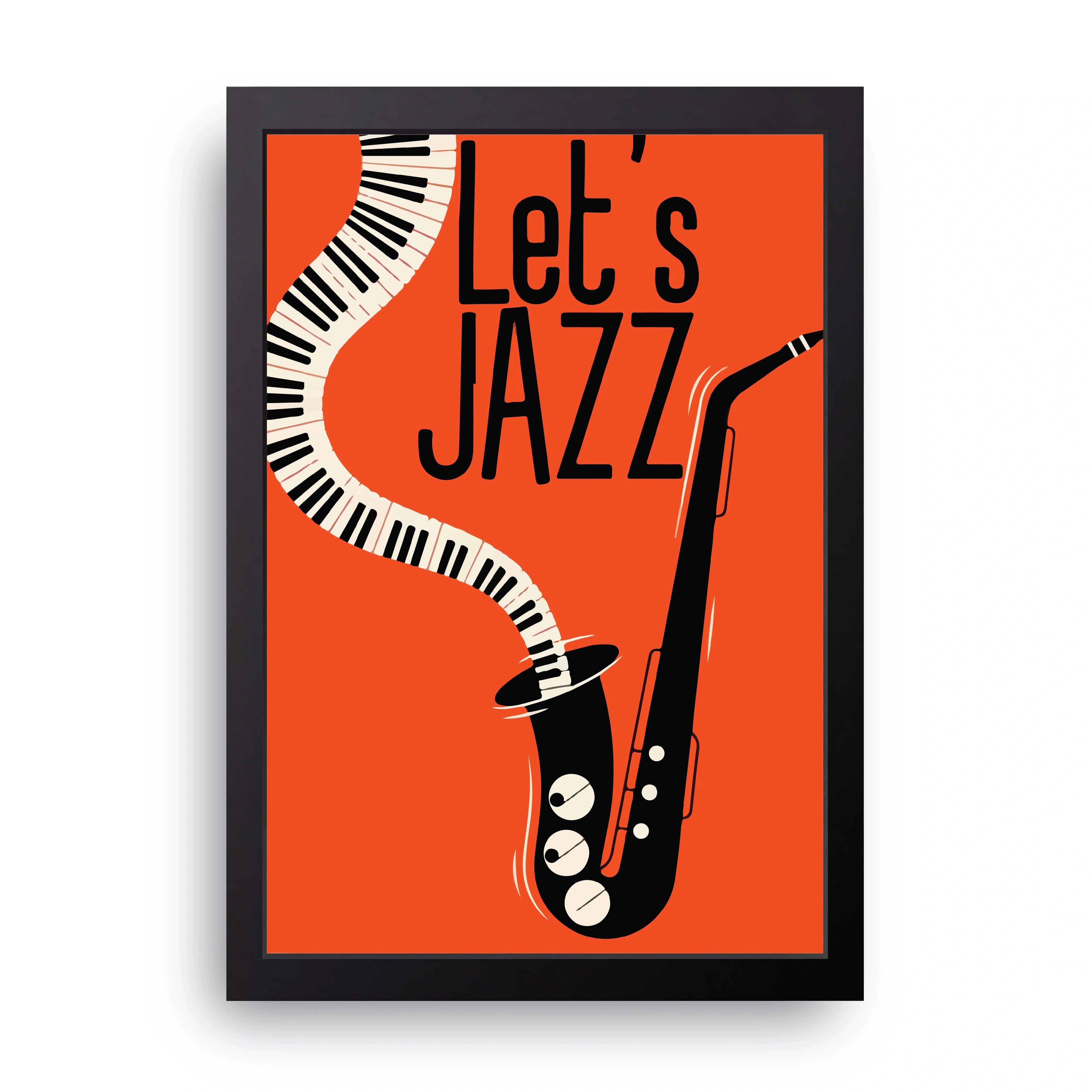 Let's Jazz framed wall art print — HIBR