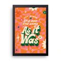 As It Was framed wall art print — HIBR