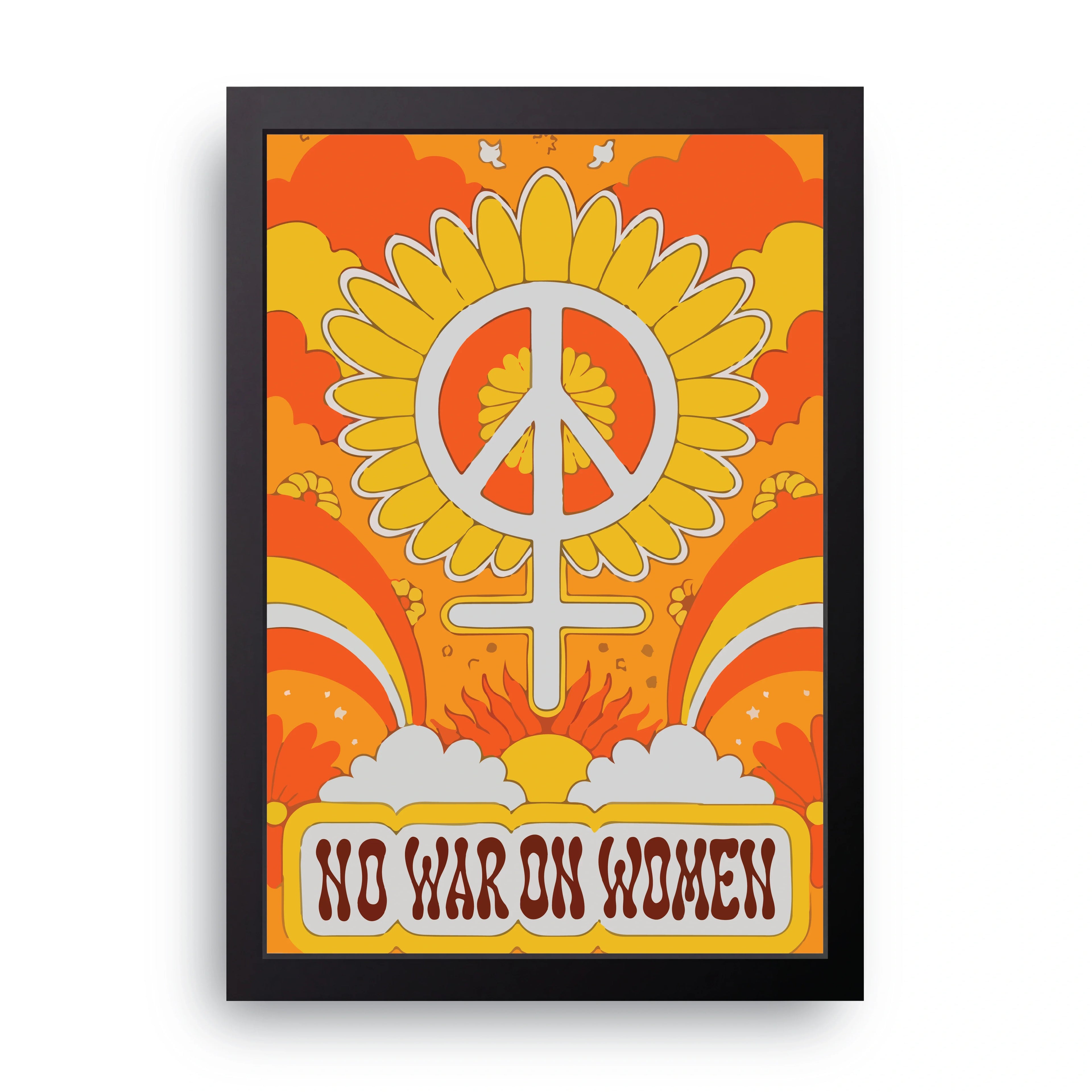 No War On Women framed wall art print — HIBR