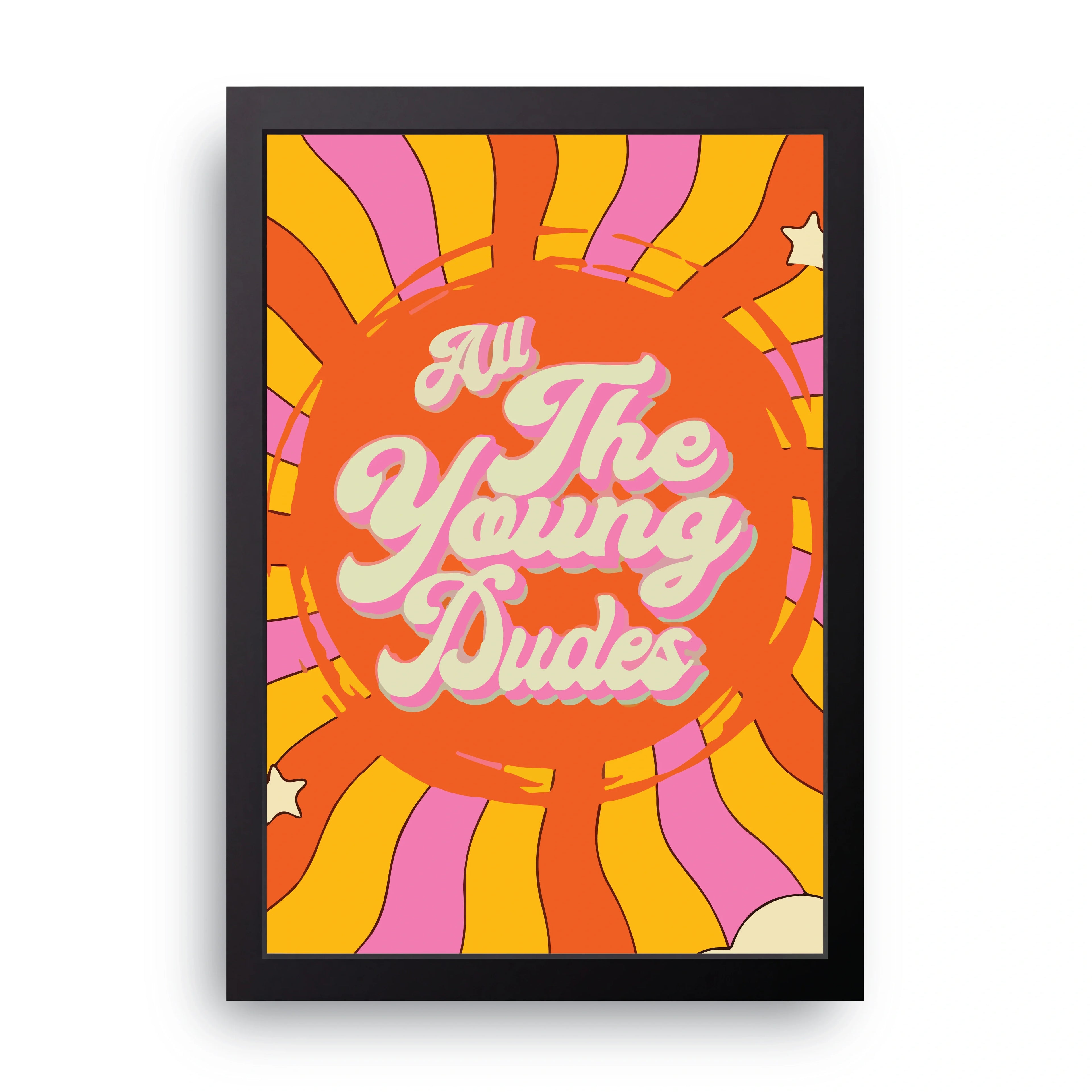 All The Young Dudes framed wall art print — HIBR