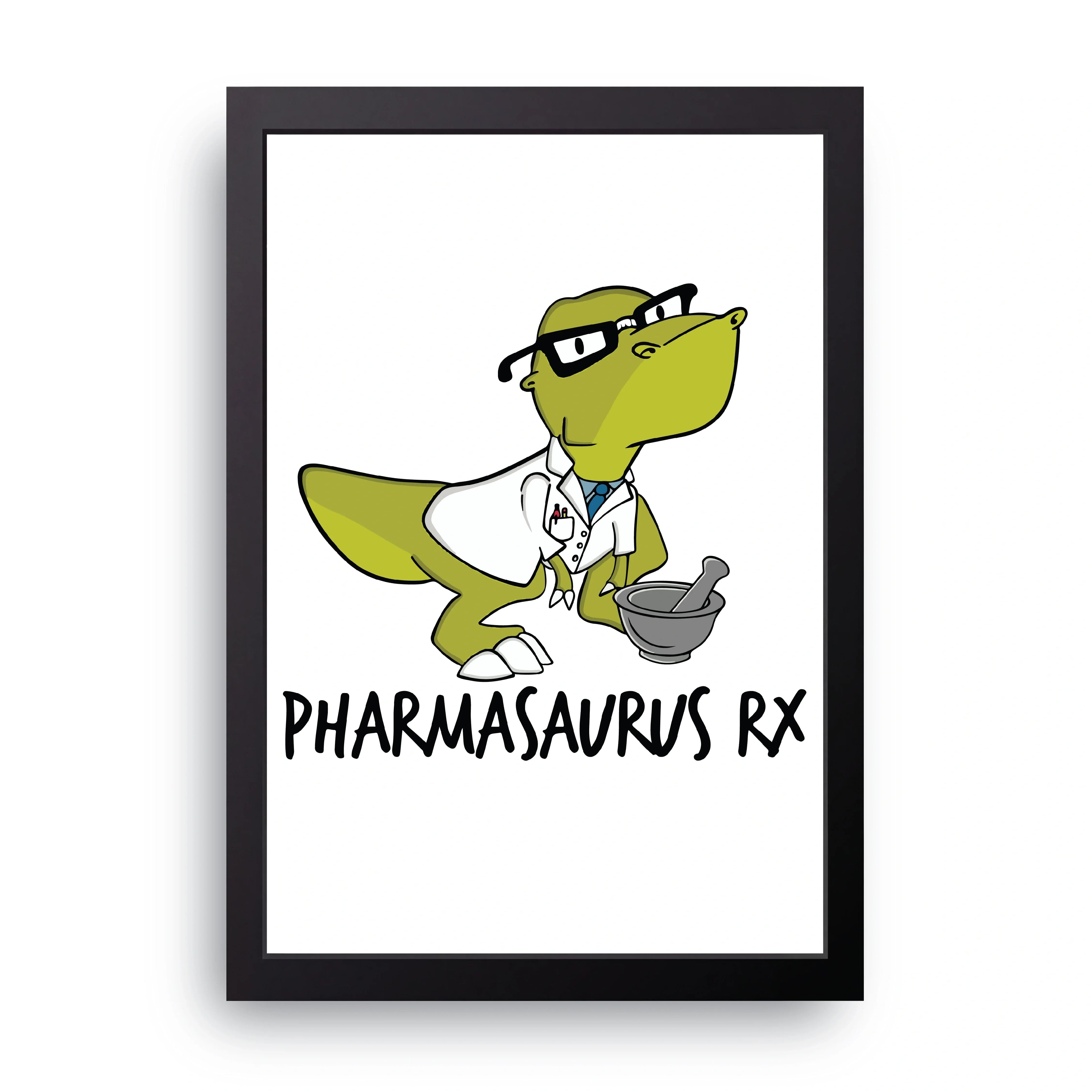 Pharmasaurus Rx framed wall art print — HIBR