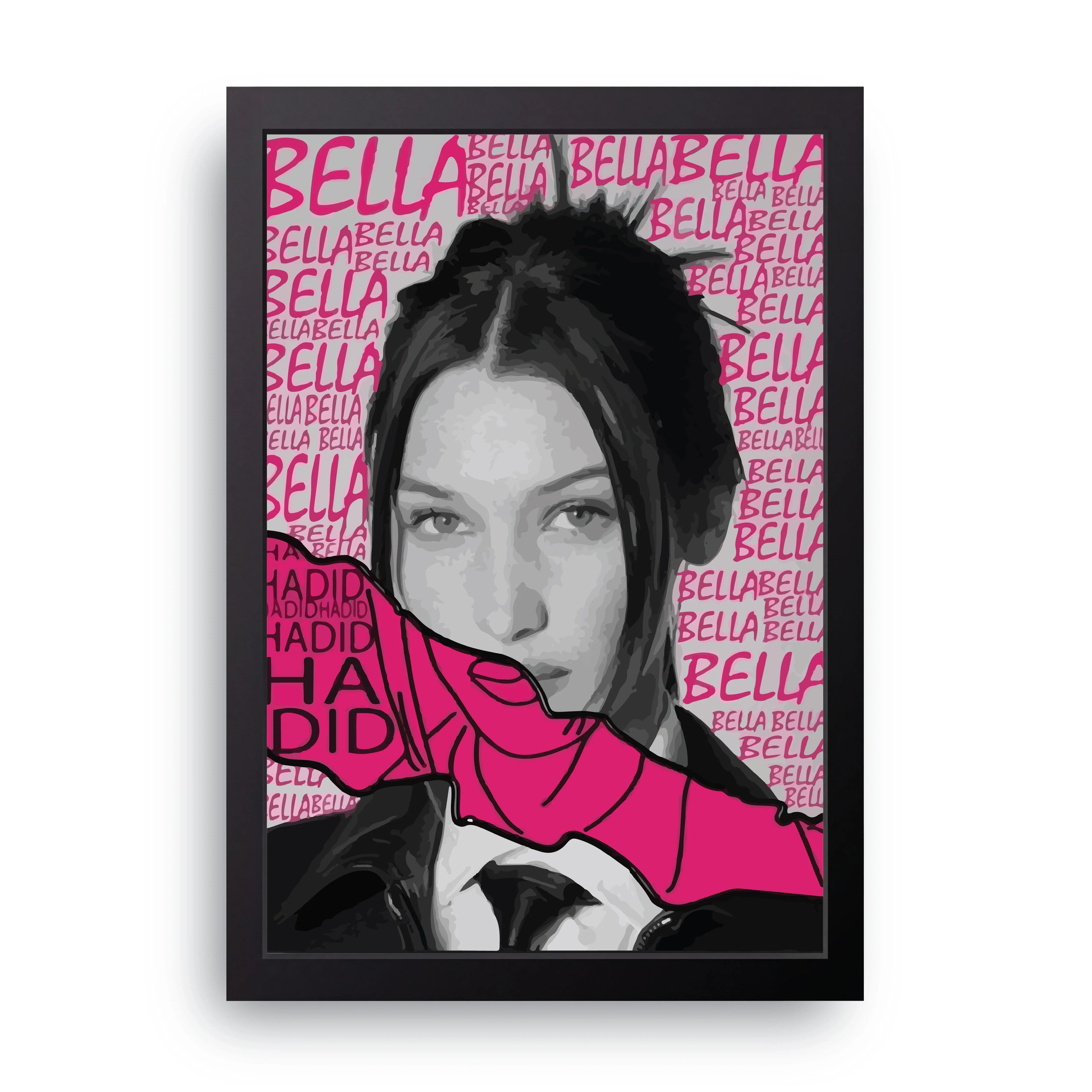 Bella Hadid framed wall art print — HIBR