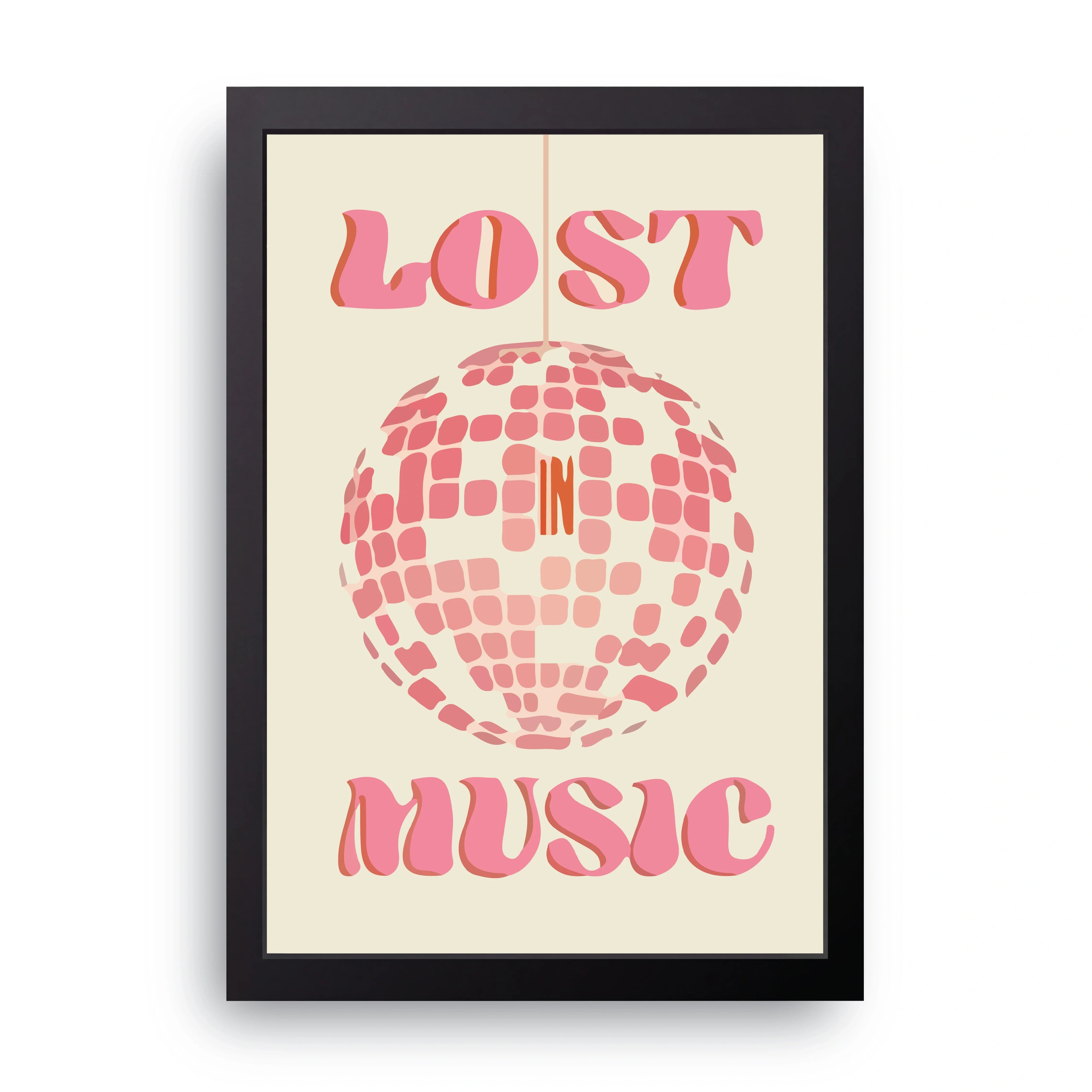 Lost In Music framed wall art print — HIBR