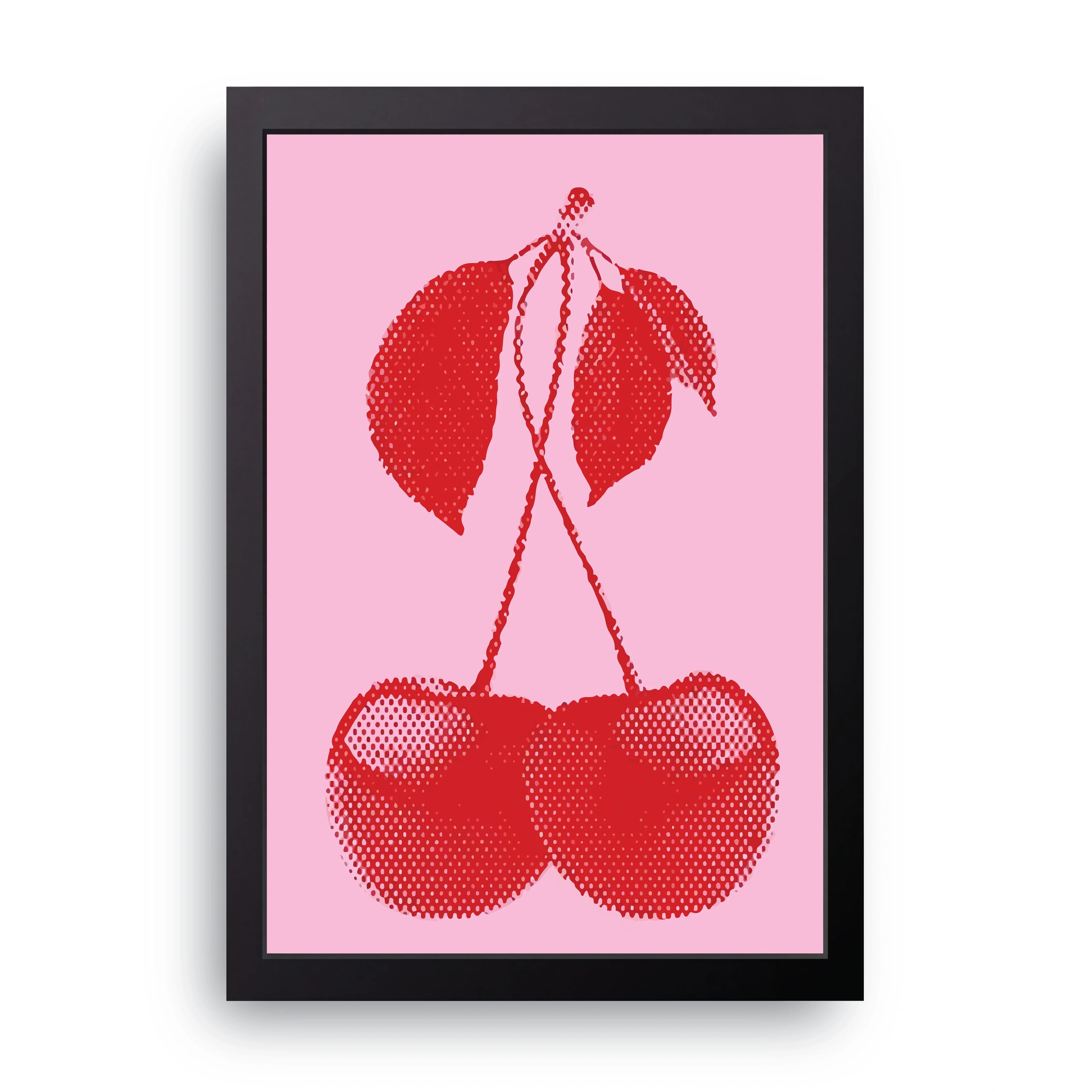 Cherries framed wall art print — HIBR