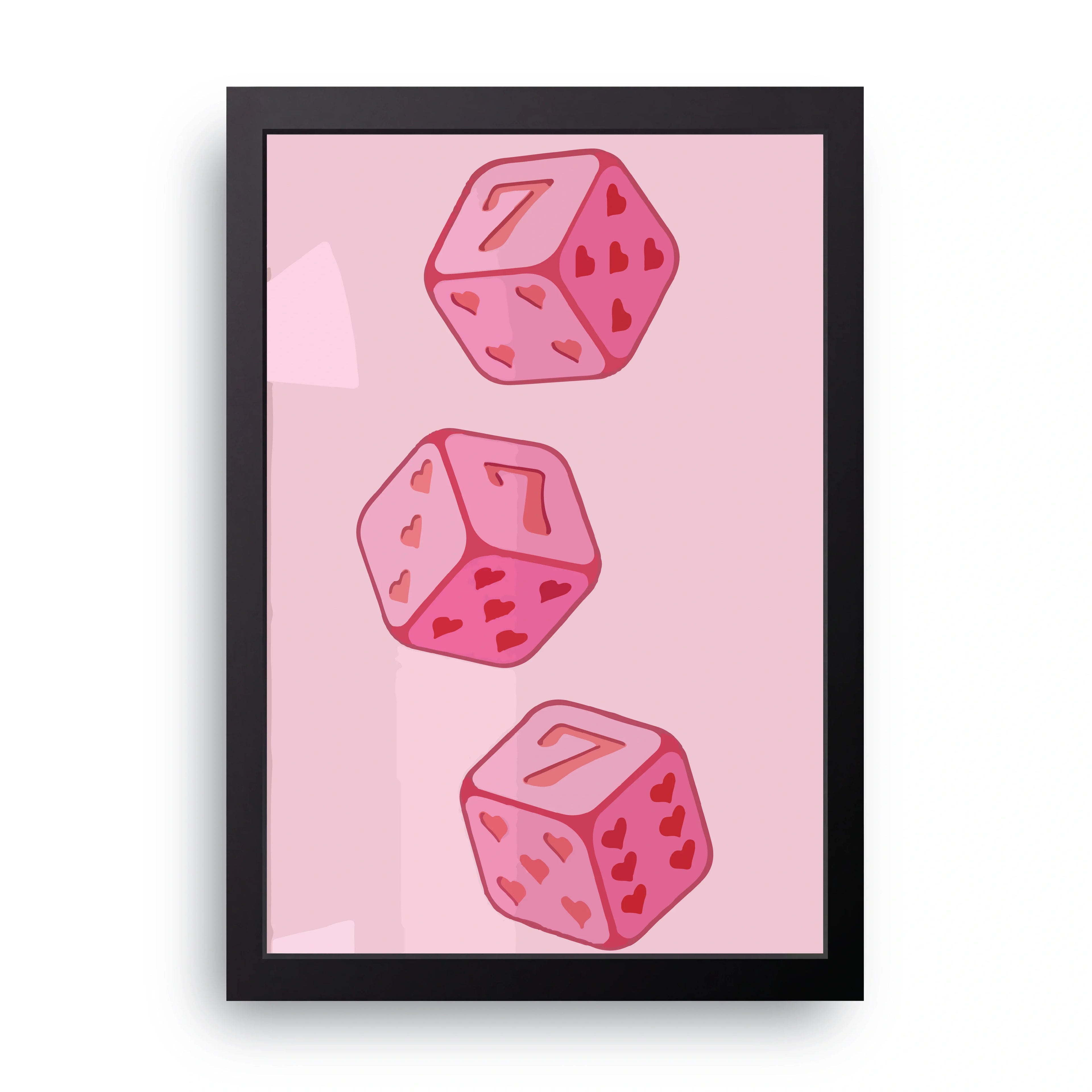 Lucky Dice framed wall art print — HIBR