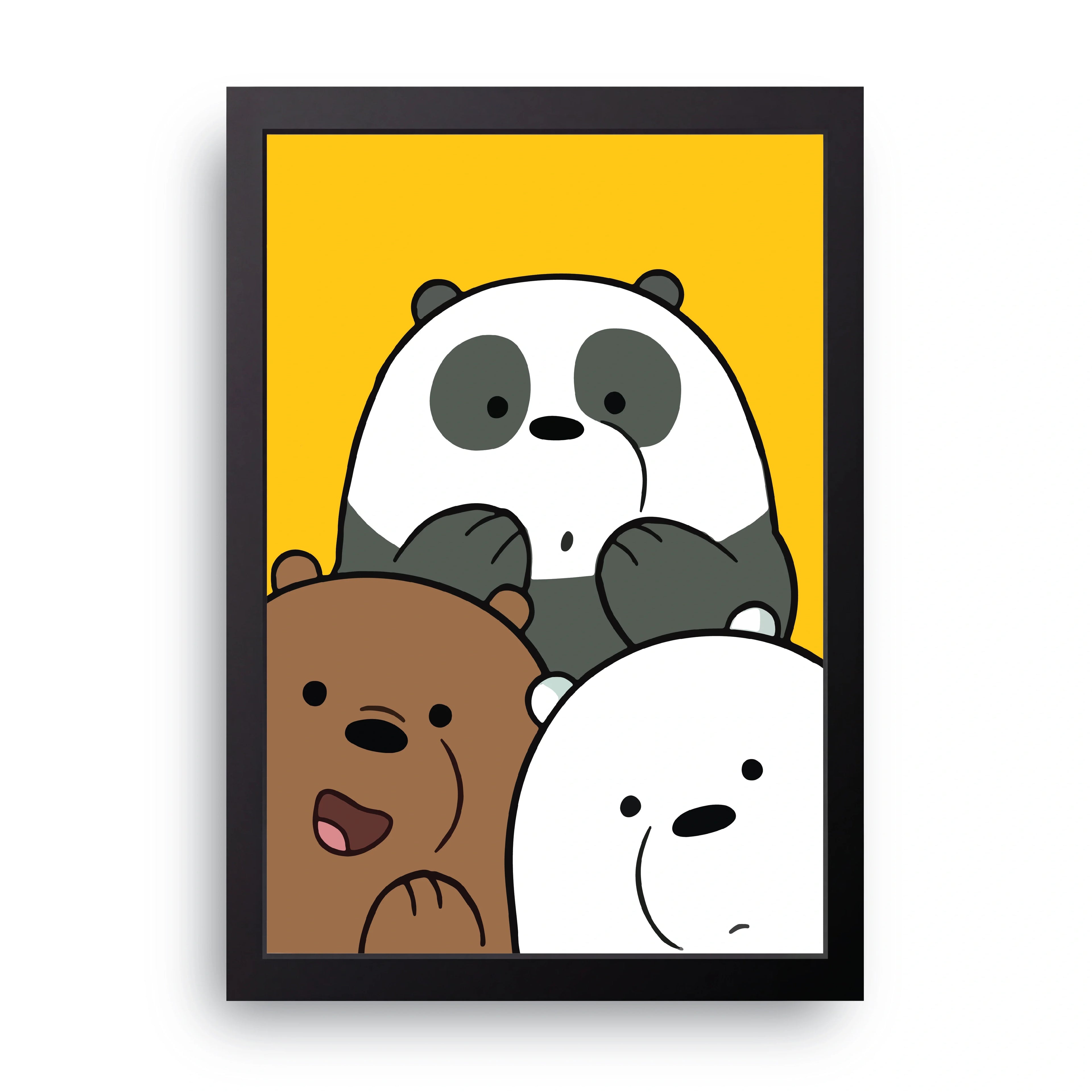 We Bare Bears framed wall art print — HIBR