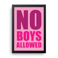 No Boys Allowed framed wall art print — HIBR