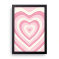 Pink Heart Waves framed wall art print — HIBR