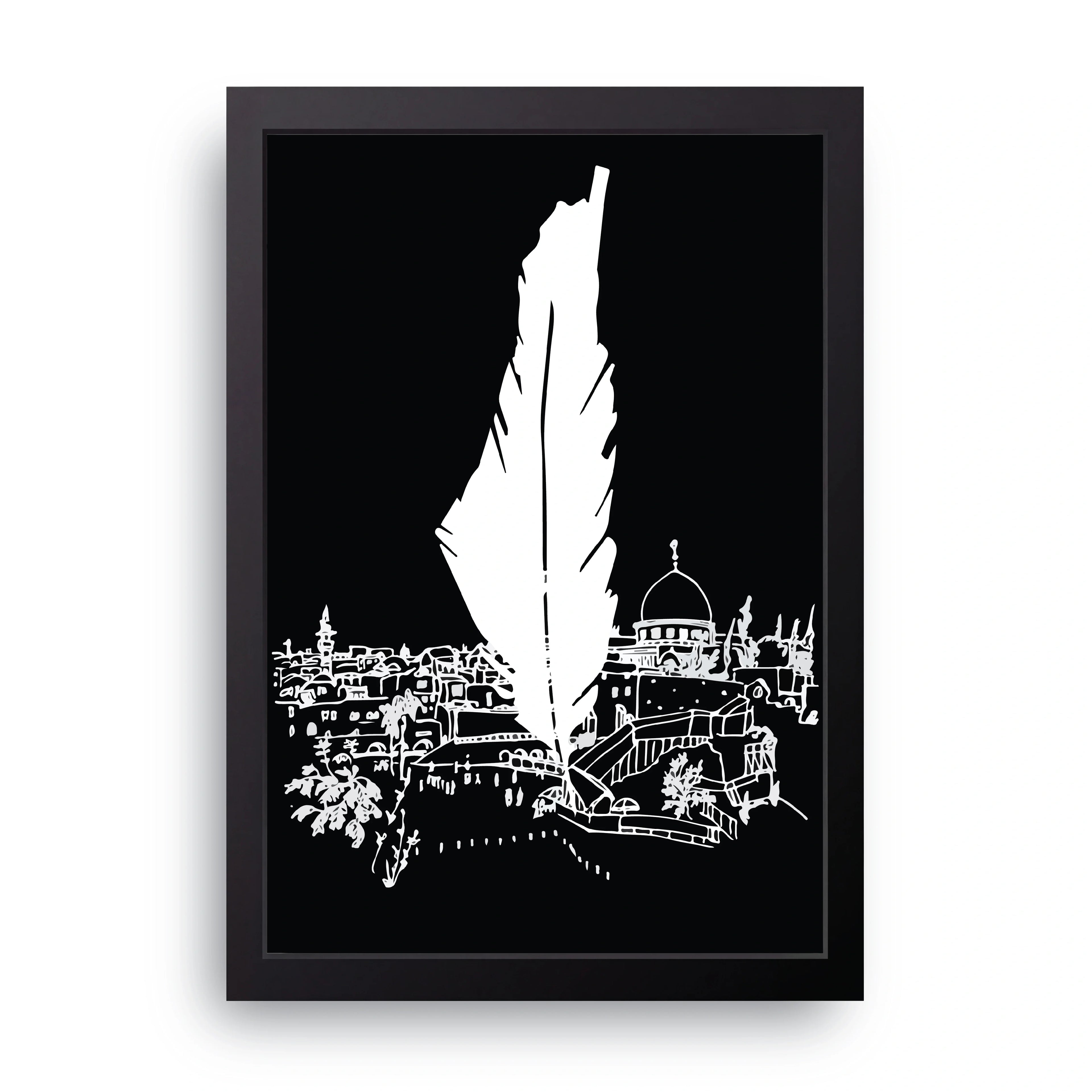 Jerusalem Feather framed wall art print — HIBR