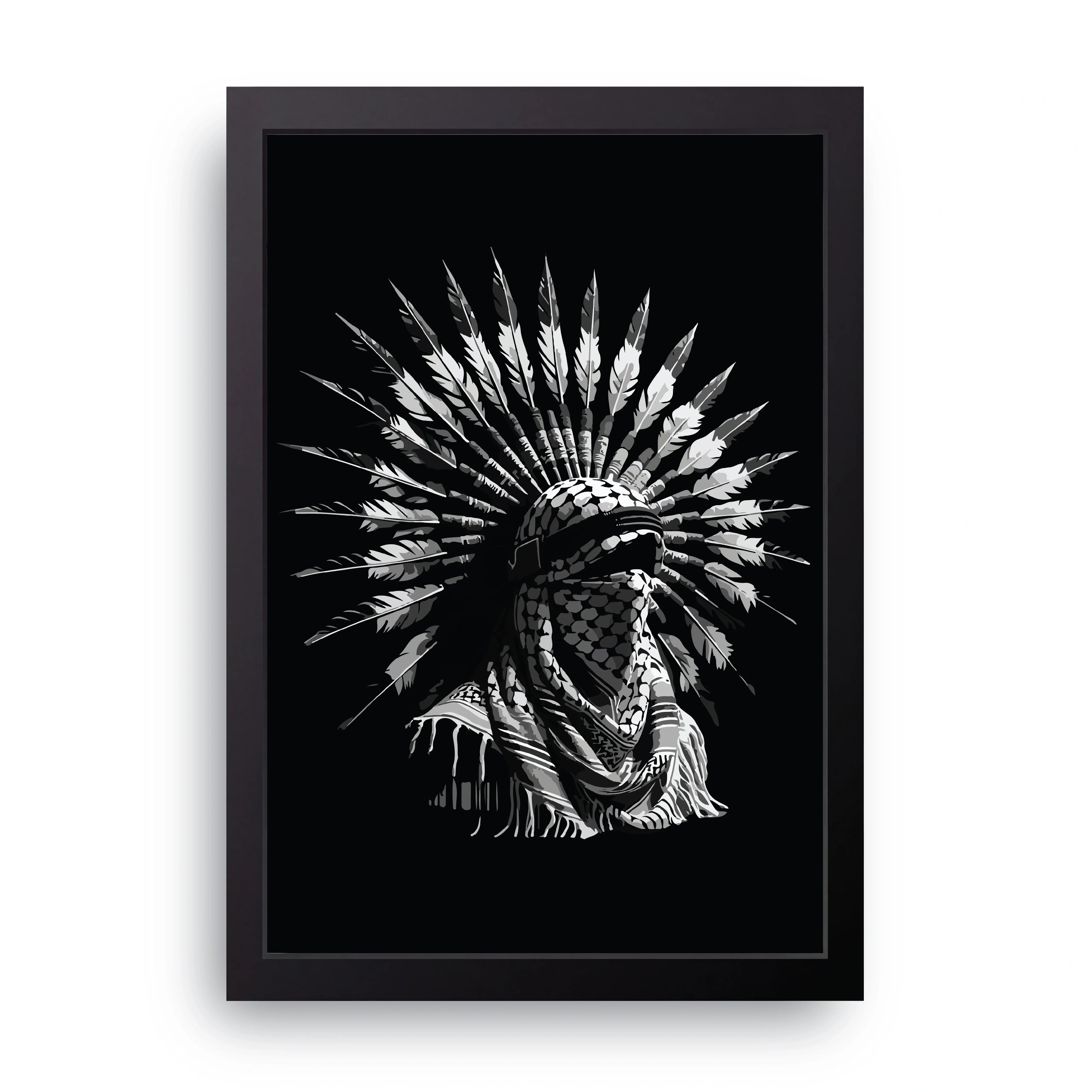 Keffiyeh Warrior framed wall art print — HIBR