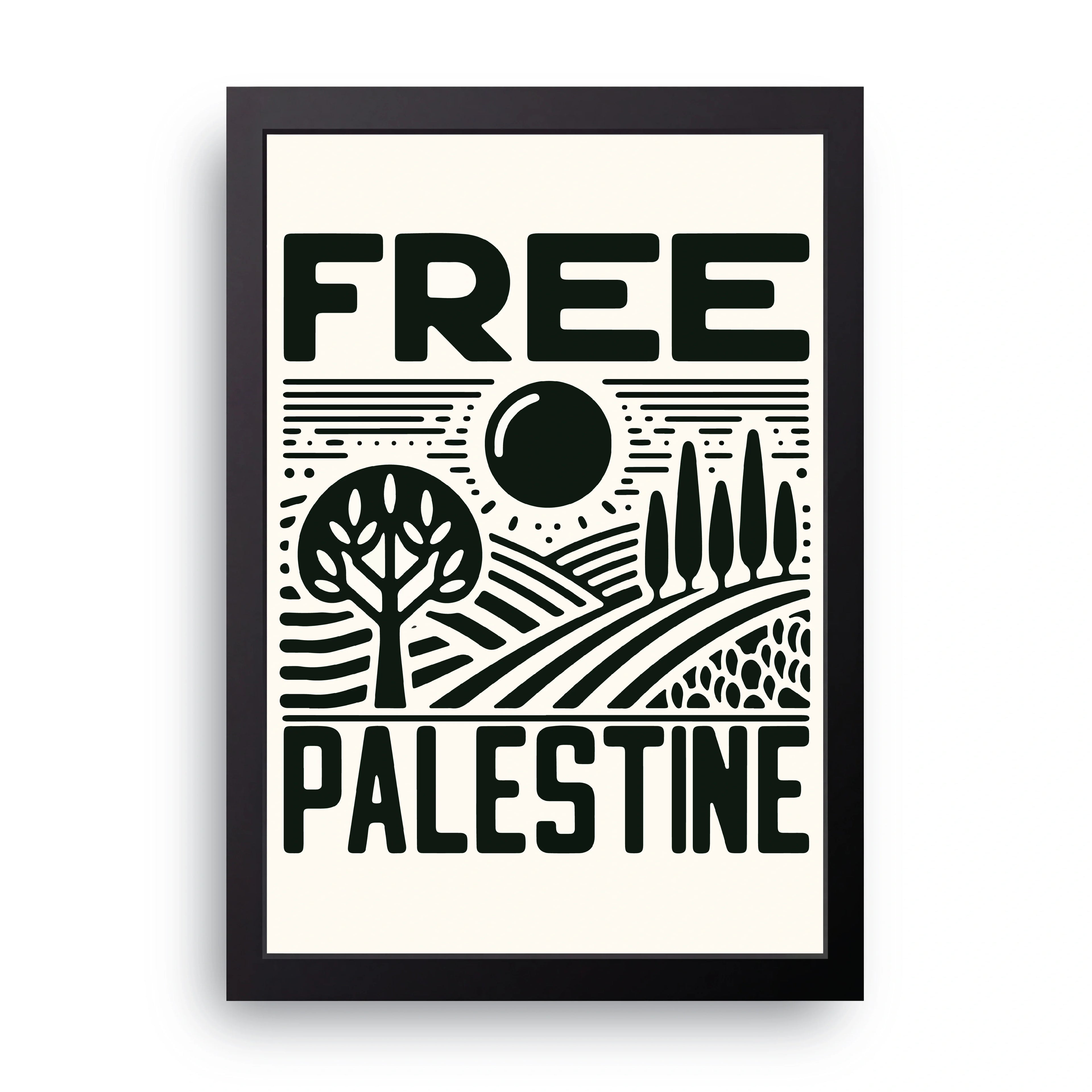 Free Palestine framed wall art print — HIBR