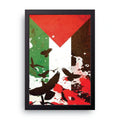 Palestine Flag Birds framed wall art print — HIBR