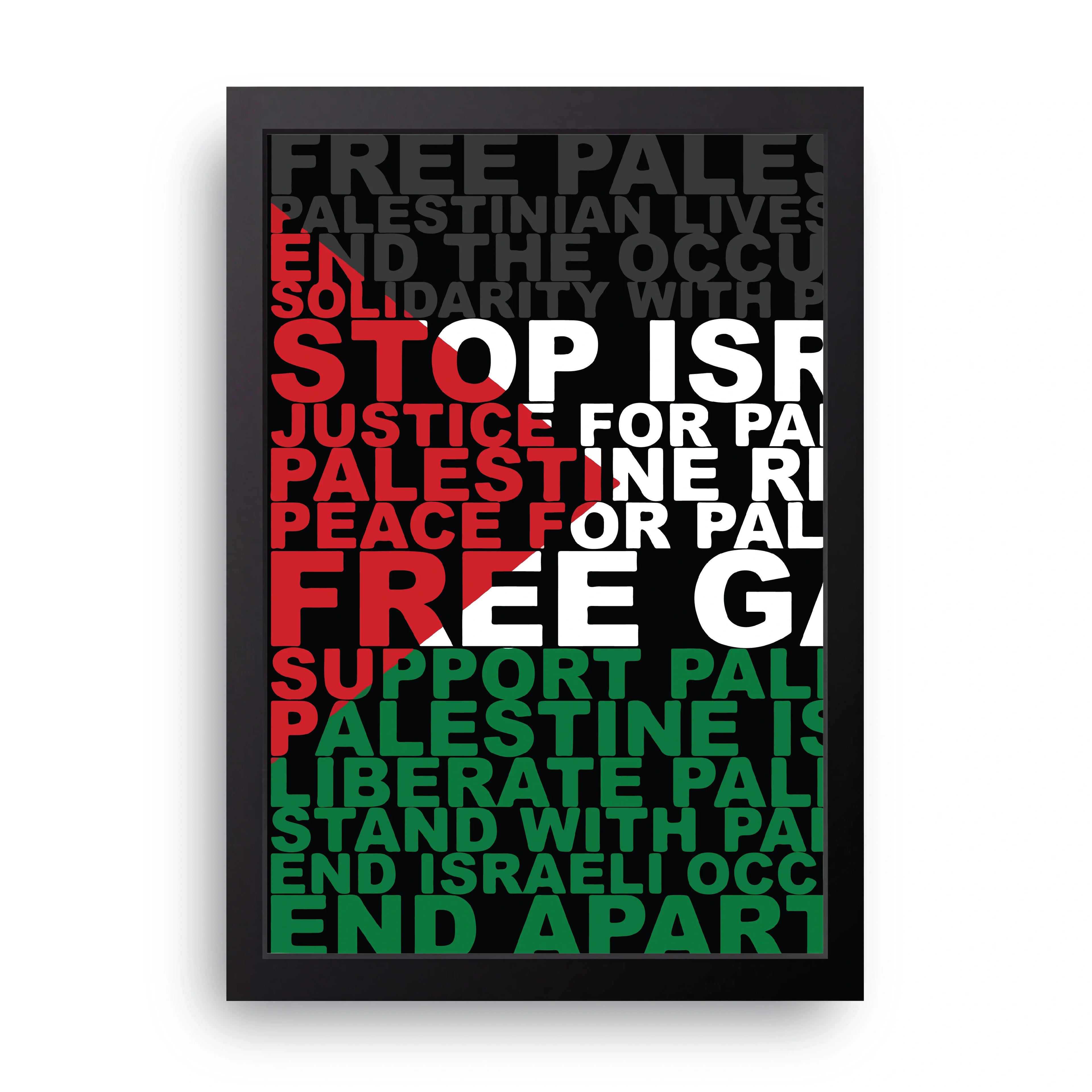 Stop The Occupation framed wall art print — HIBR