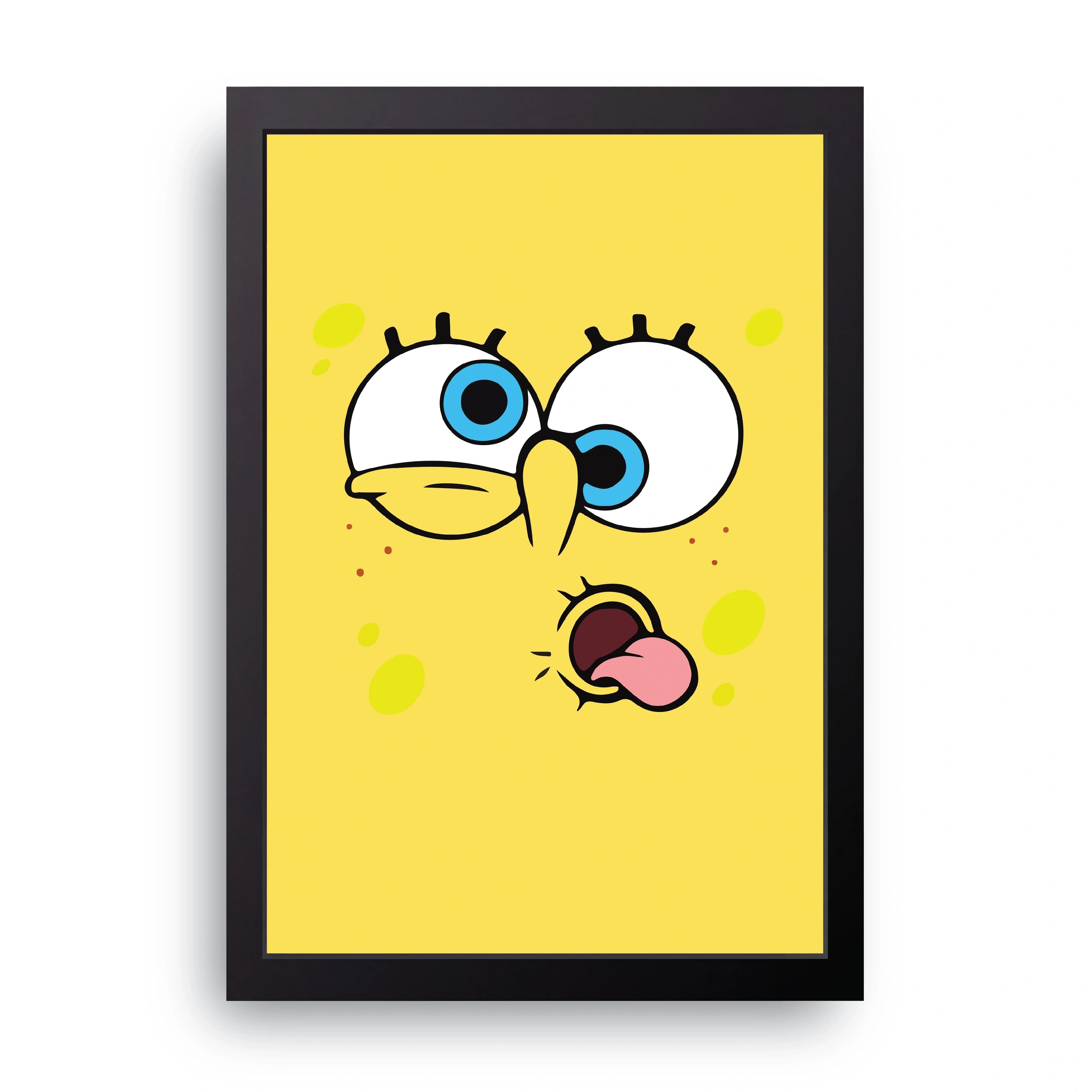SpongeBob Face framed wall art print — HIBR