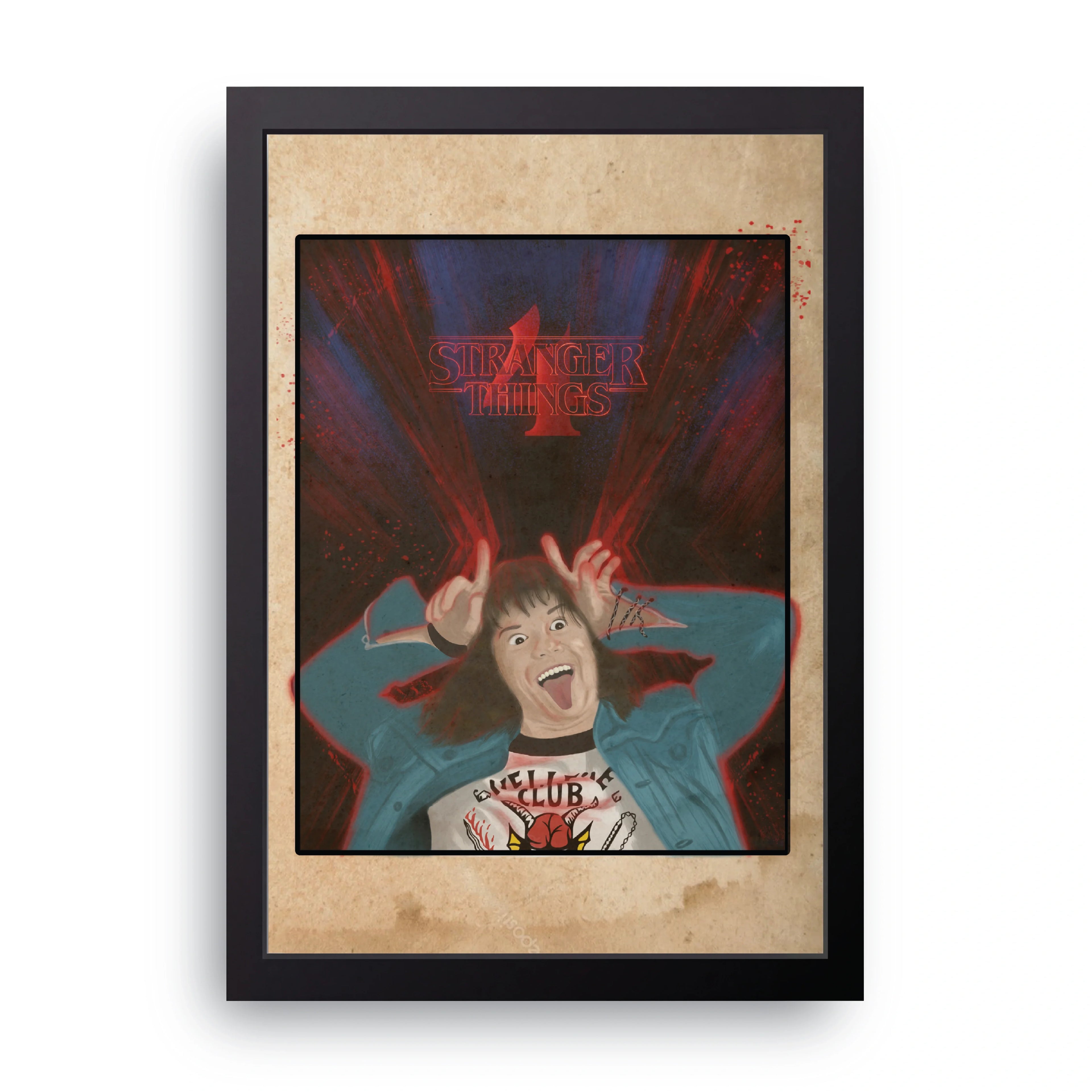 Stranger Things Eddie framed wall art print — HIBR