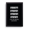 Binary Code framed wall art print — HIBR