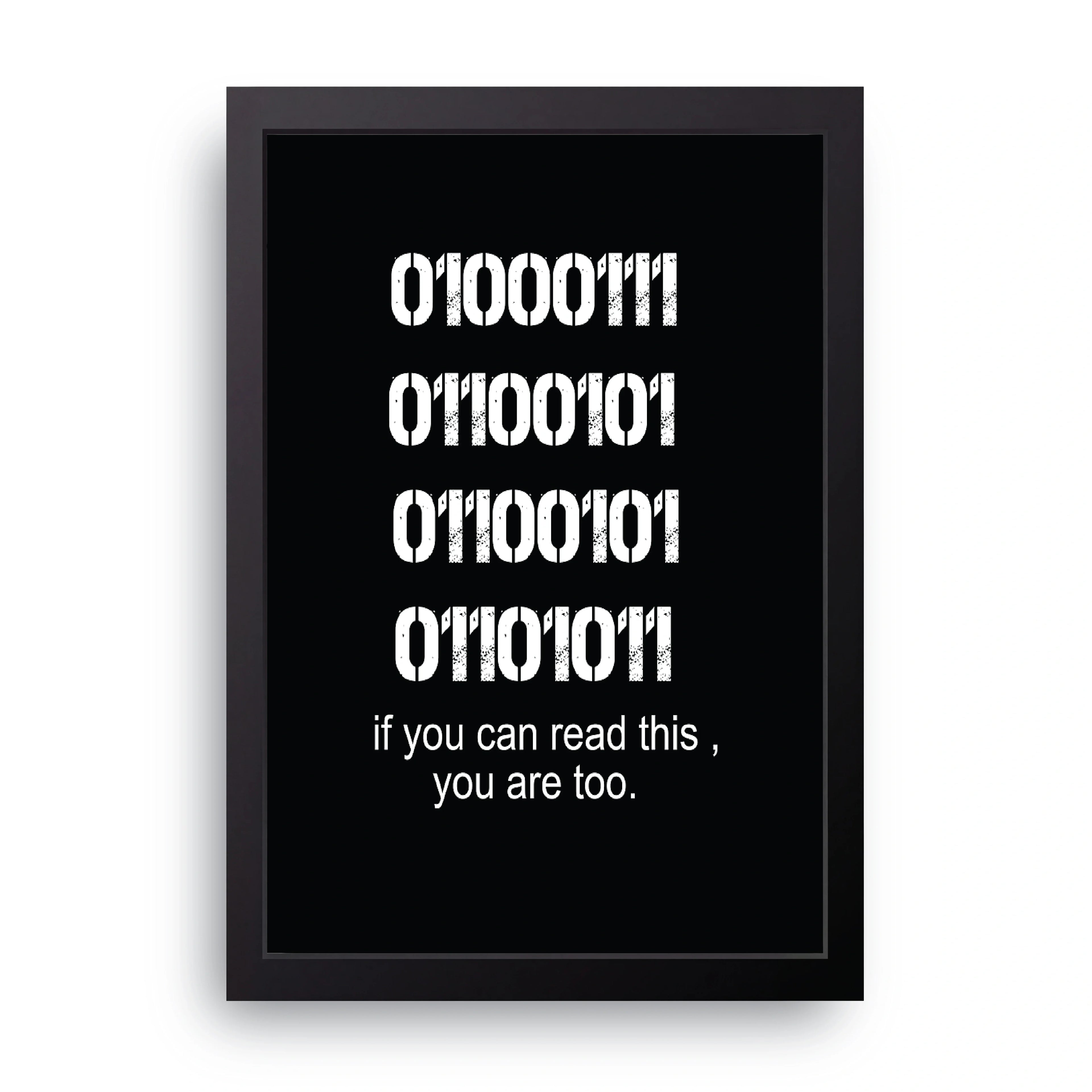 Binary Code framed wall art print — HIBR
