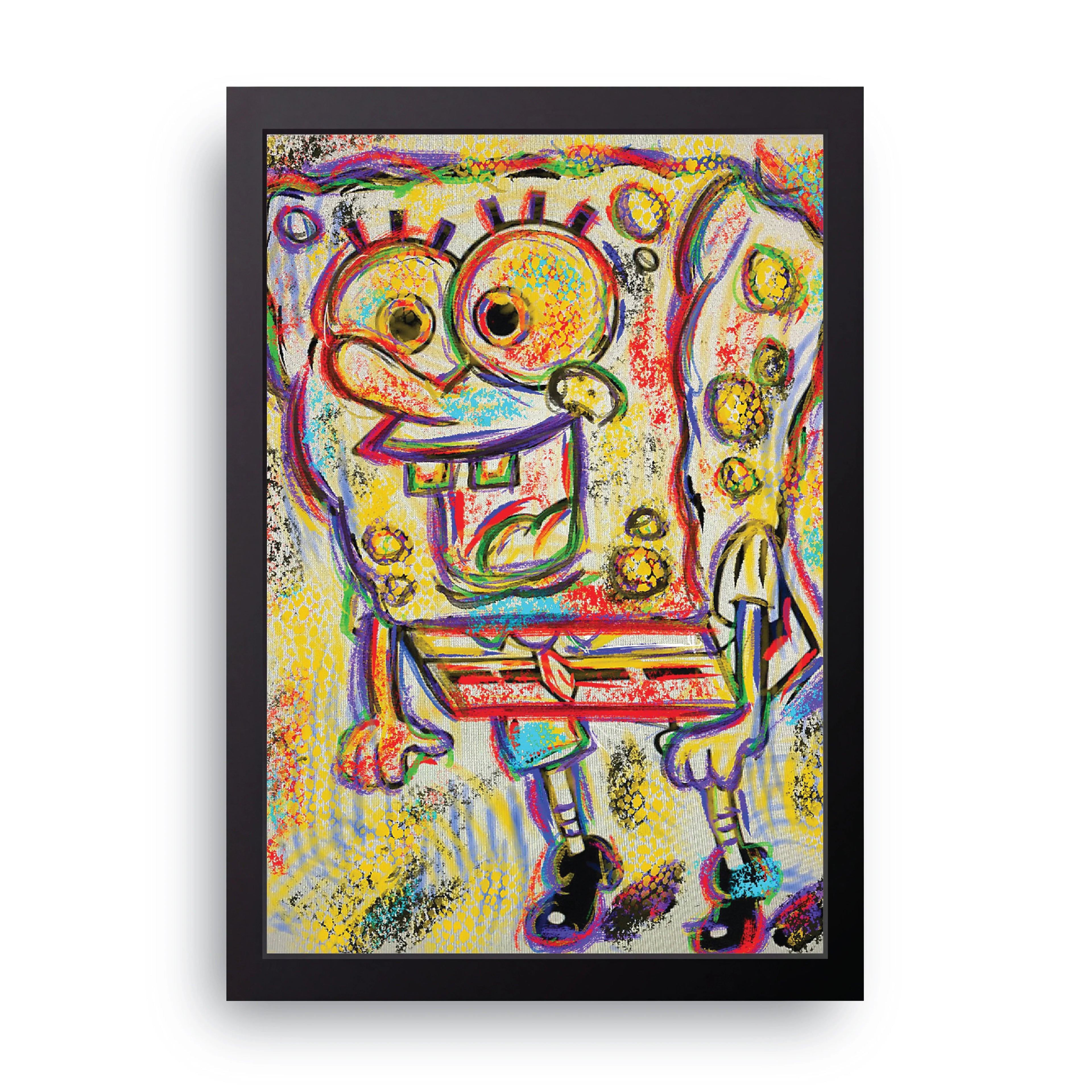 Crayon Bob framed wall art print — HIBR