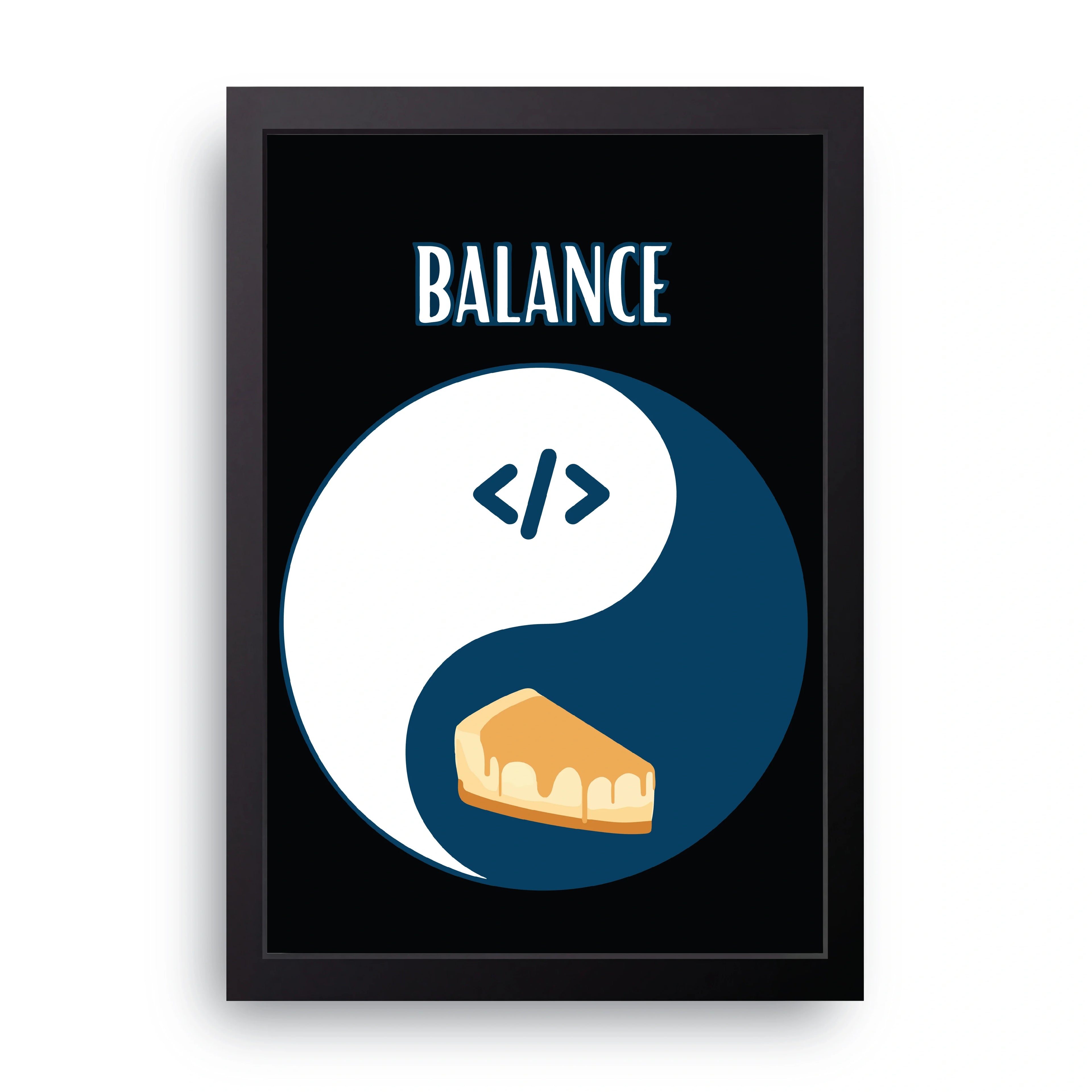 Balance Yin Yang framed wall art print — HIBR