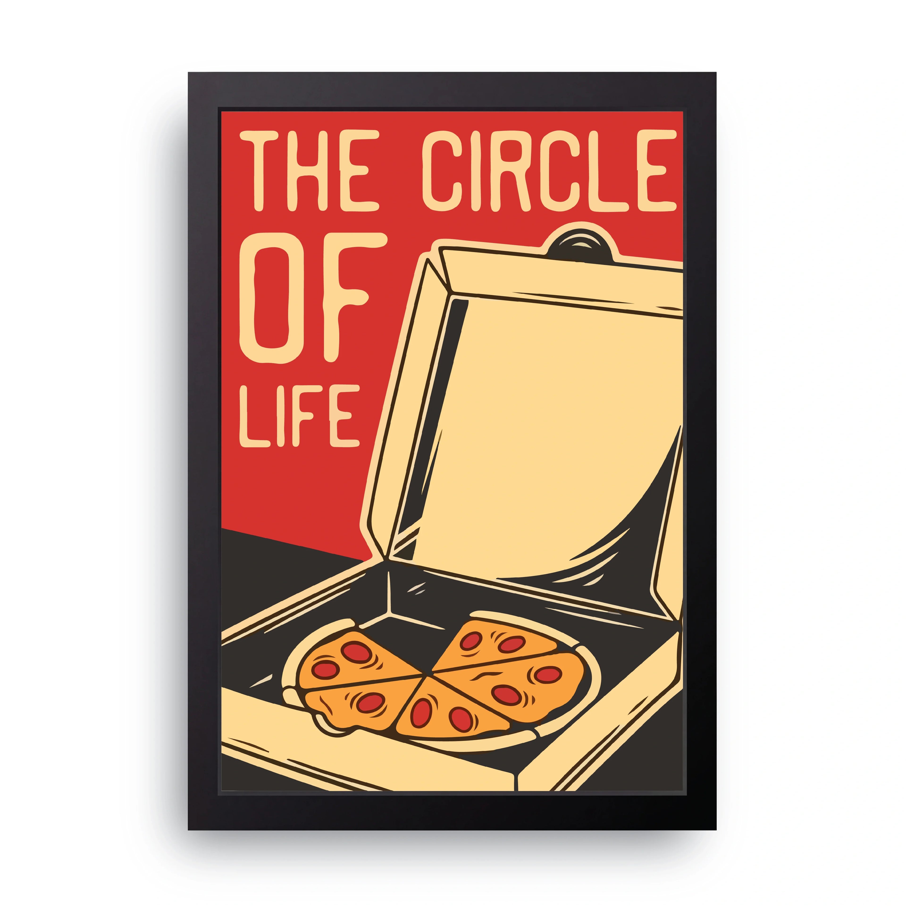 Circle Of Life Pizza framed wall art print — HIBR