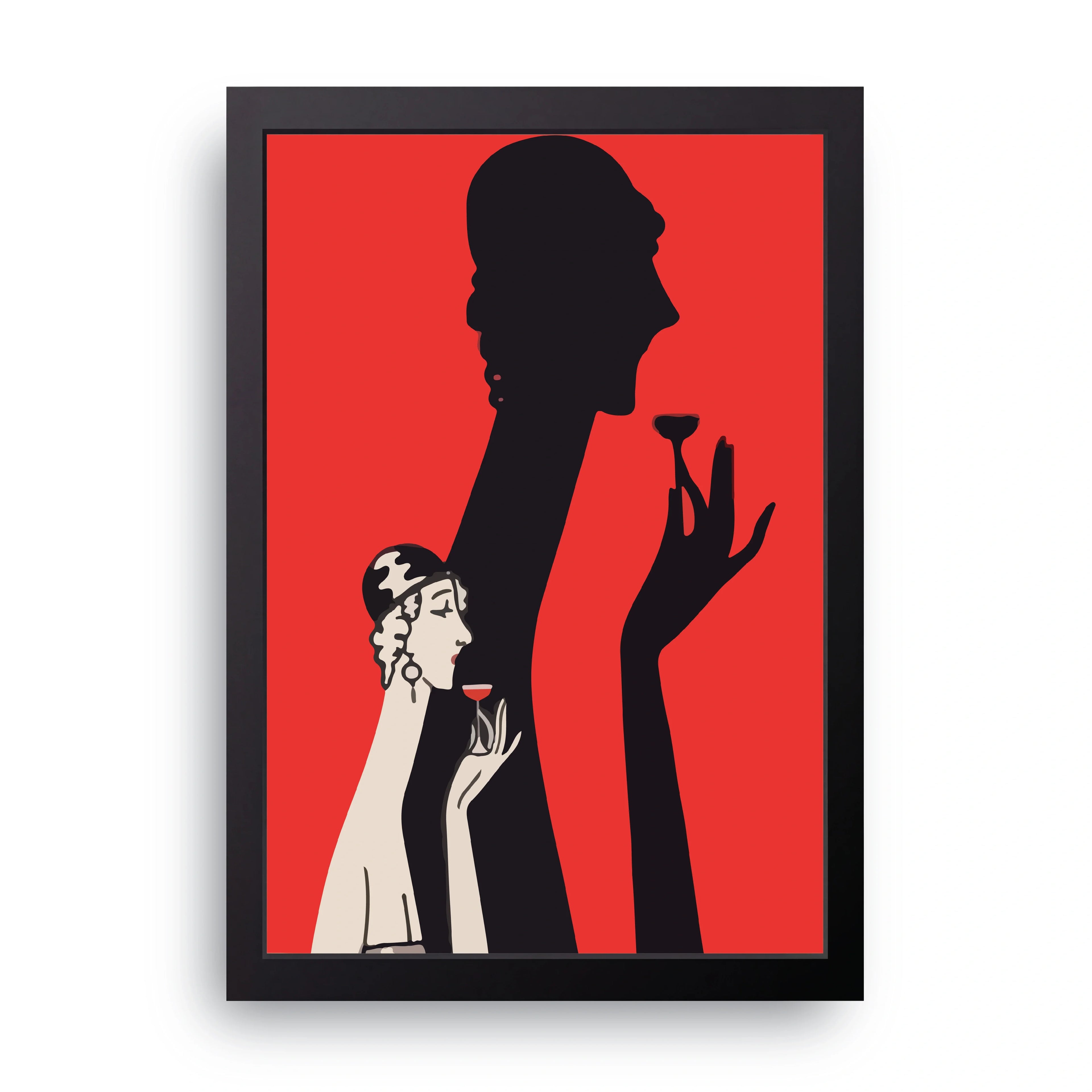 Cocktail Silhouette framed wall art print — HIBR