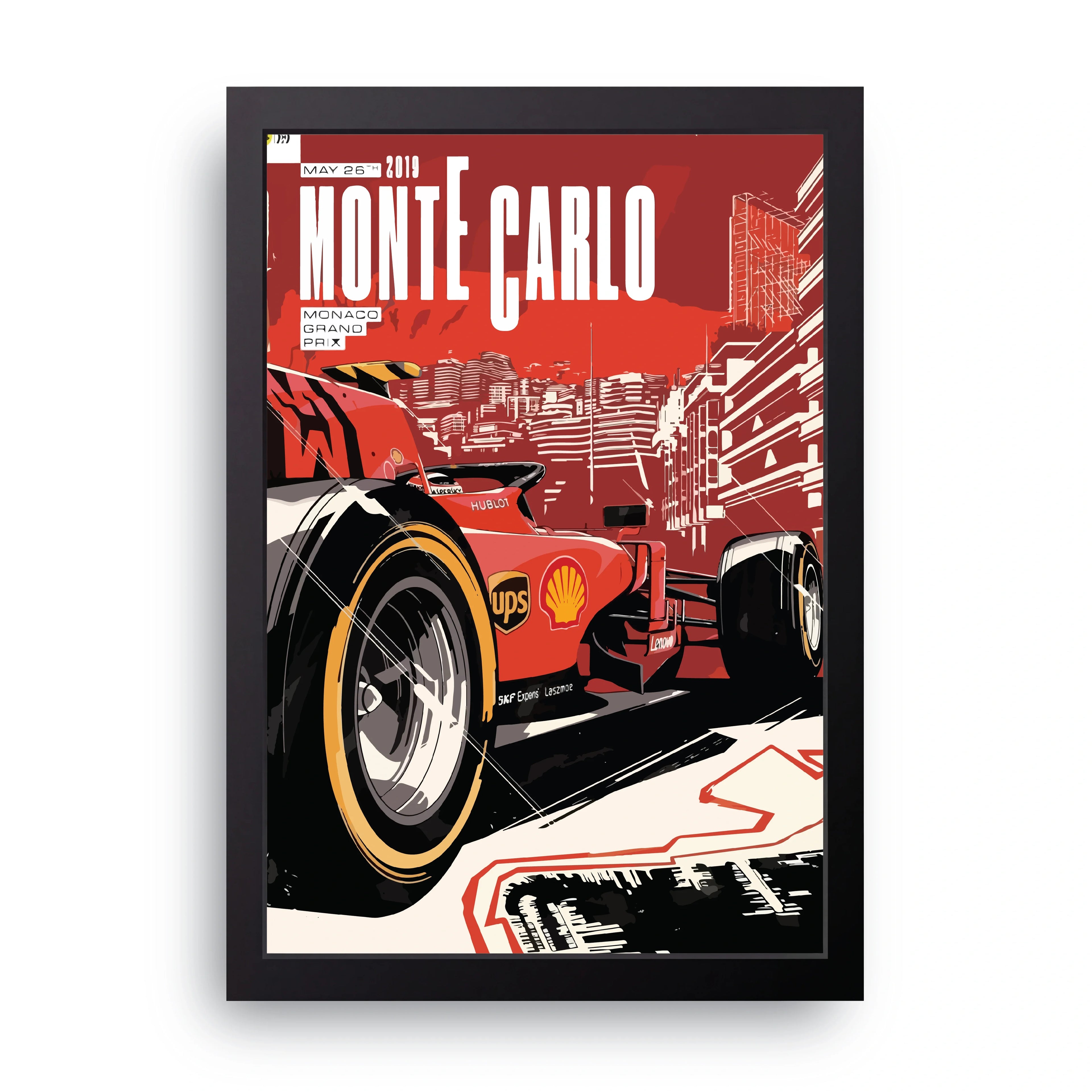 Monte Carlo Grand Prix framed wall art print — HIBR