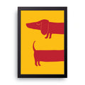 Dachshund Silhouette framed wall art print — HIBR