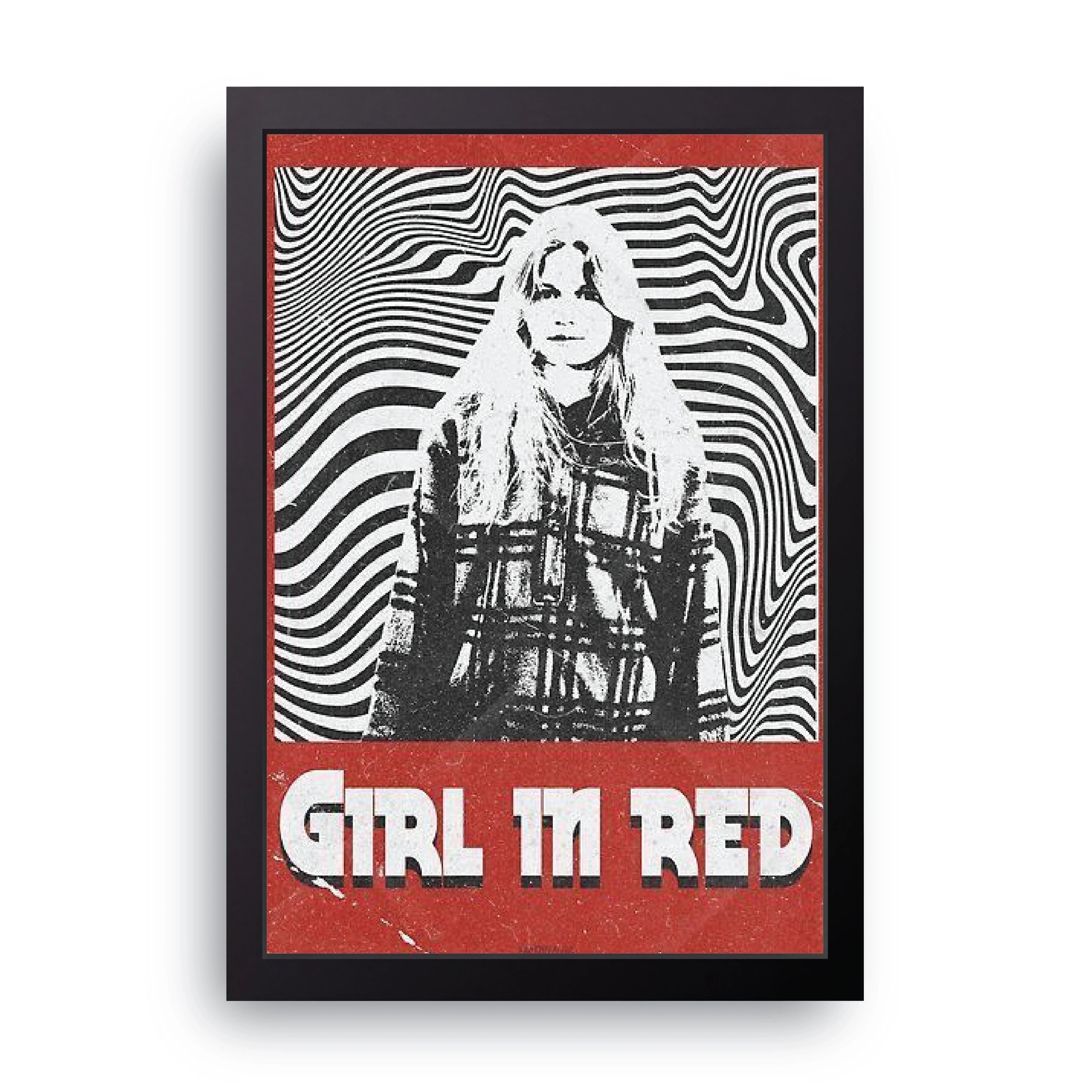 Girl In Red framed wall art print — HIBR