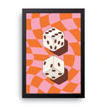 Lucky Dice Checker framed wall art print — HIBR