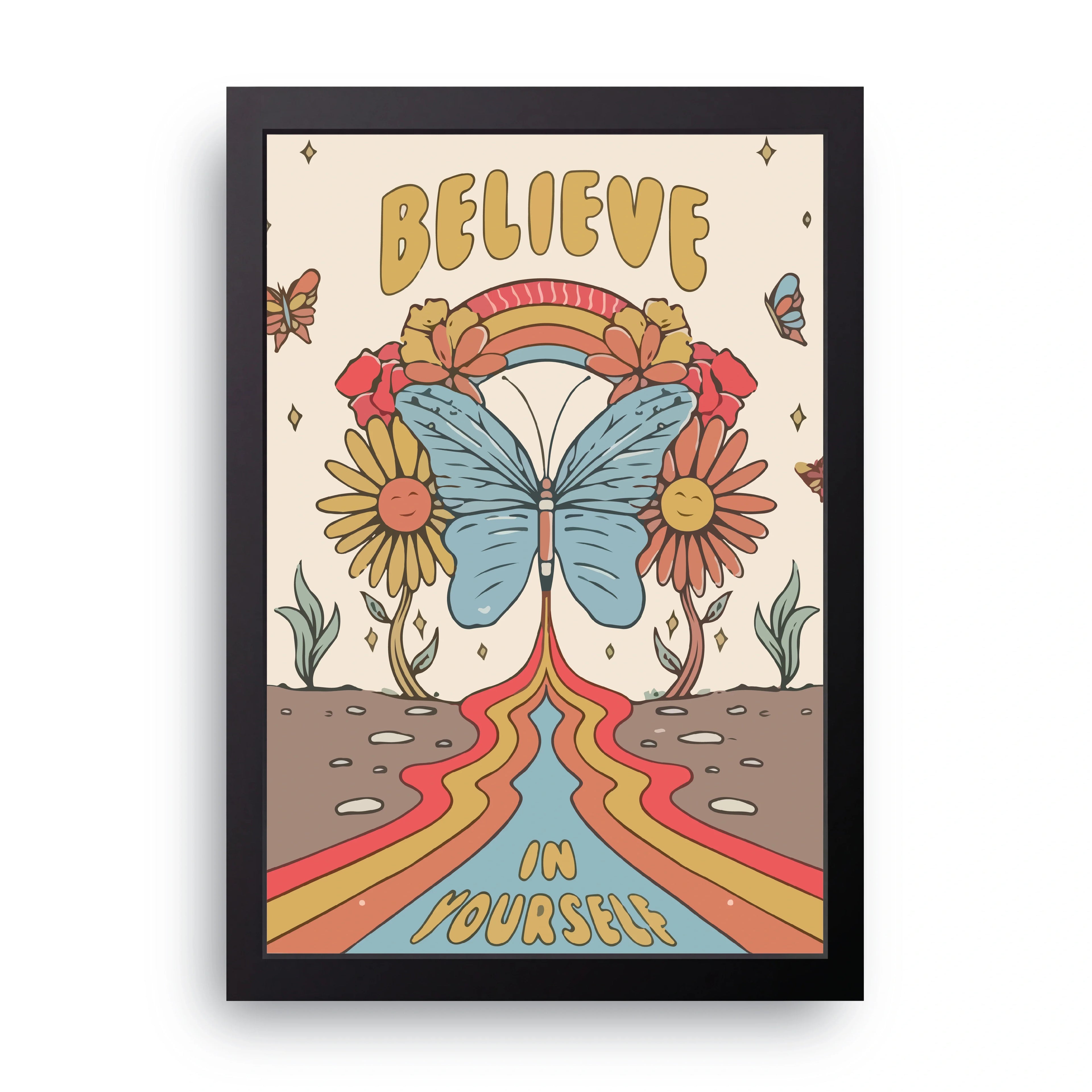 Believe In Yourself framed wall art print — HIBR