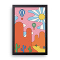 Desert Balloons framed wall art print — HIBR