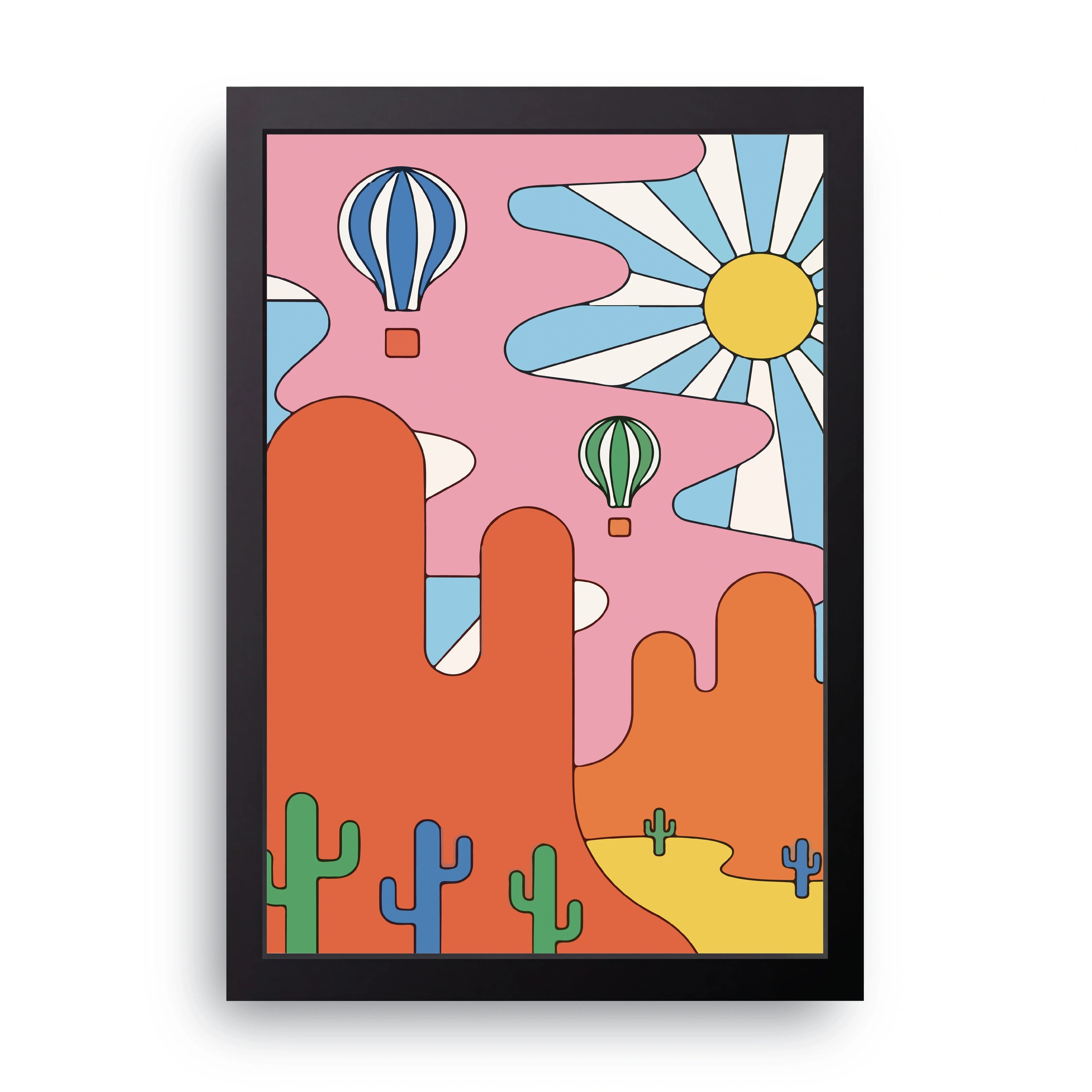 Desert Balloons framed wall art print — HIBR
