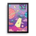 UFO Abduction framed wall art print — HIBR